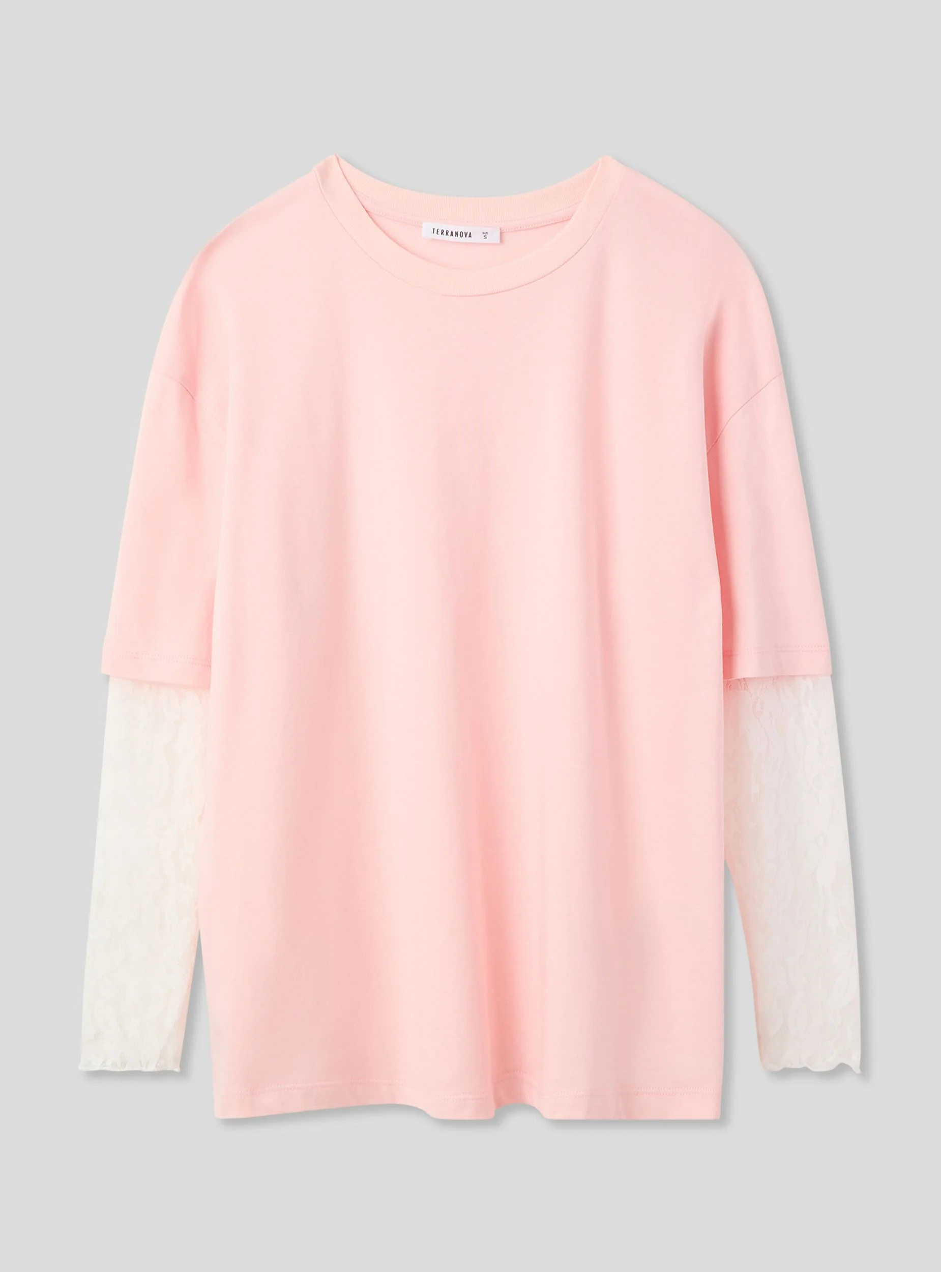 T-shirt maniche lunghe in pizzo - Image 6