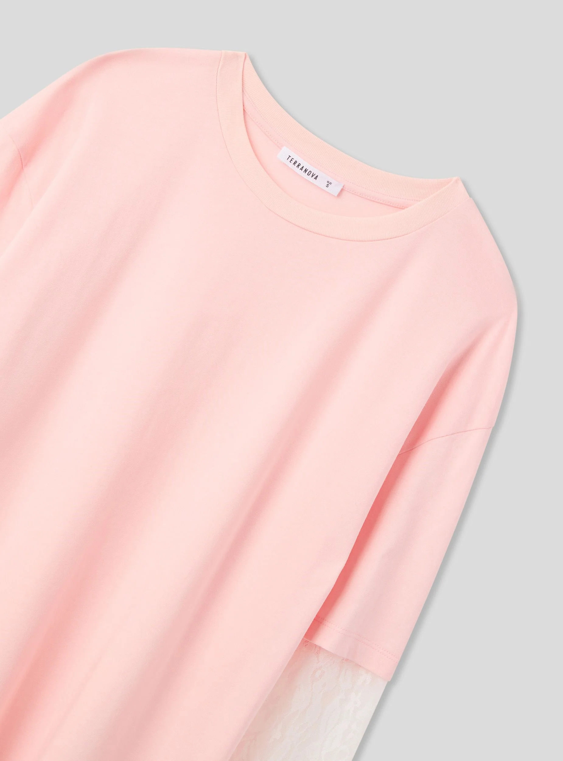 T-shirt maniche lunghe in pizzo - Image 7