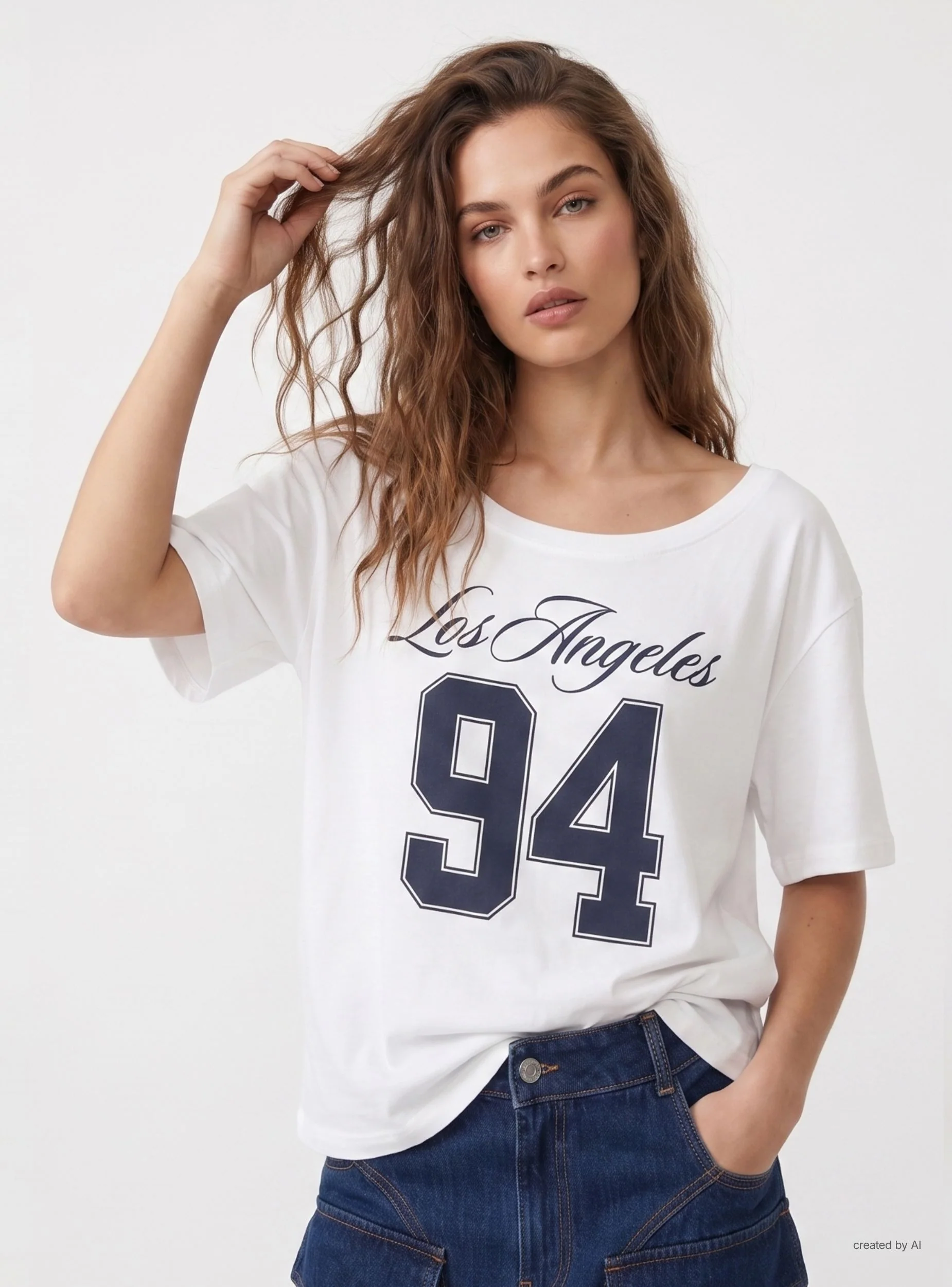 T-shirt maxi a spalle scoperte con stampa college - Image 2