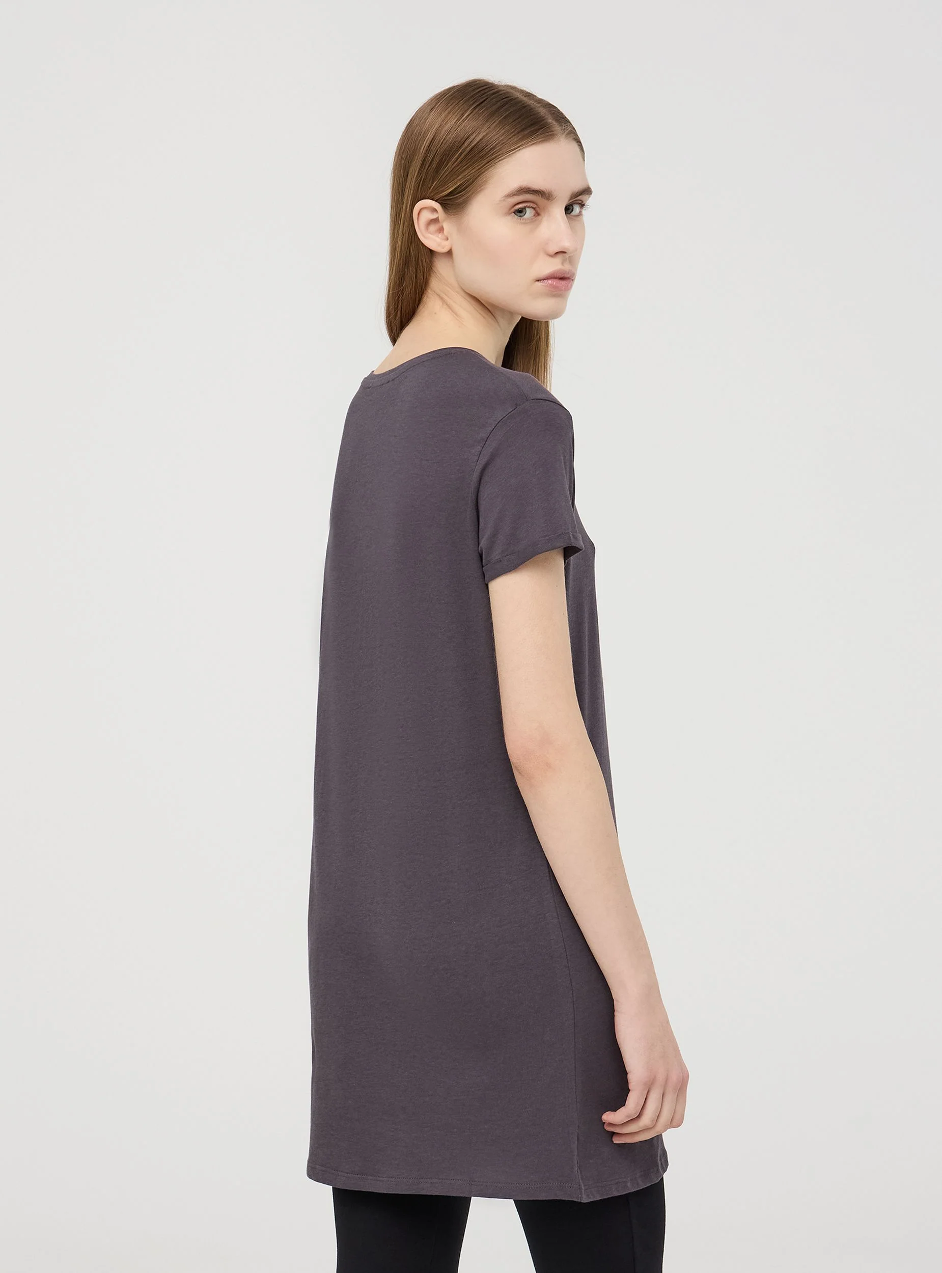T-shirt maxi a tinta unita - Image 3