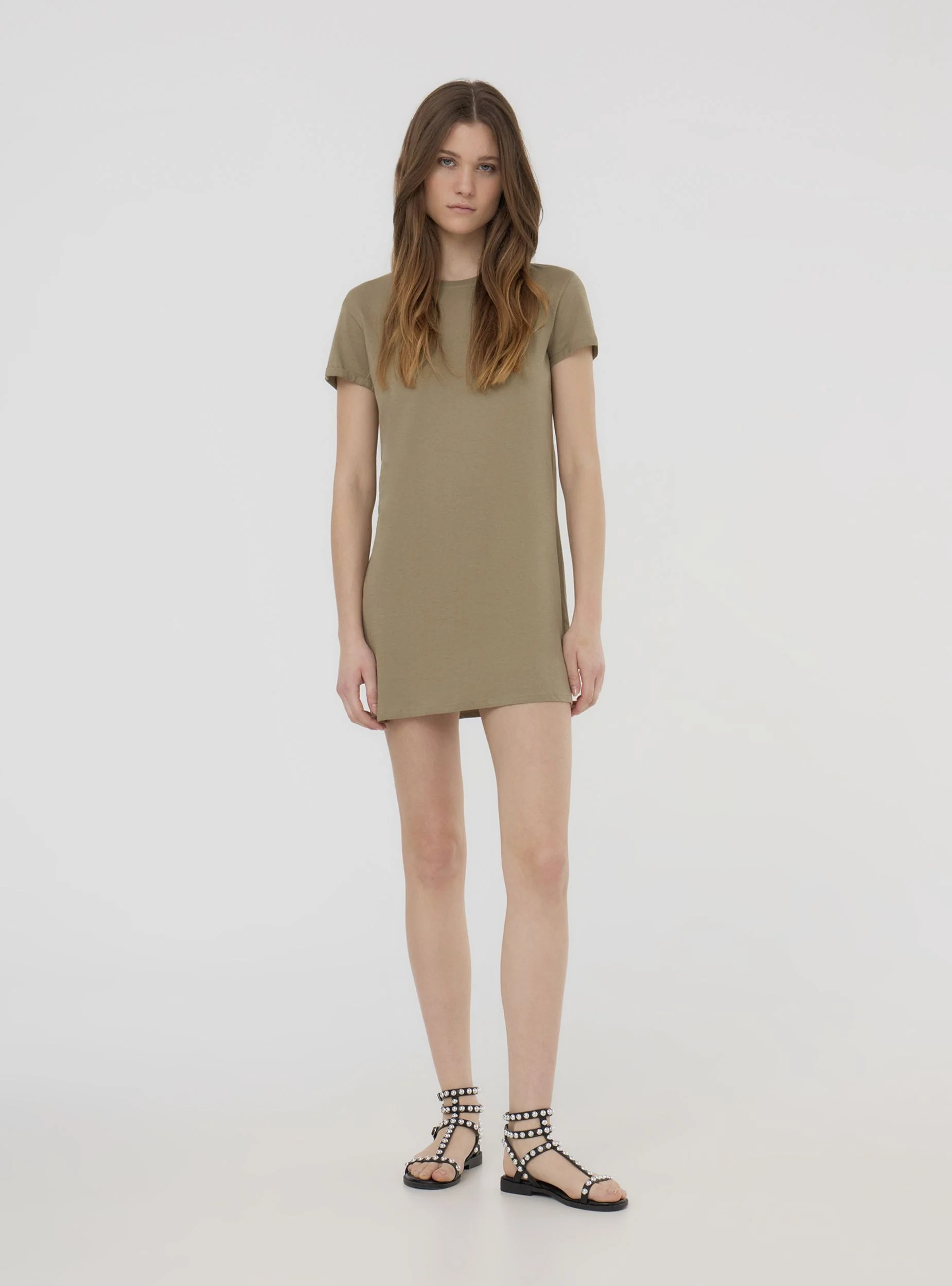 T-shirt maxi a tinta unita - Image 3
