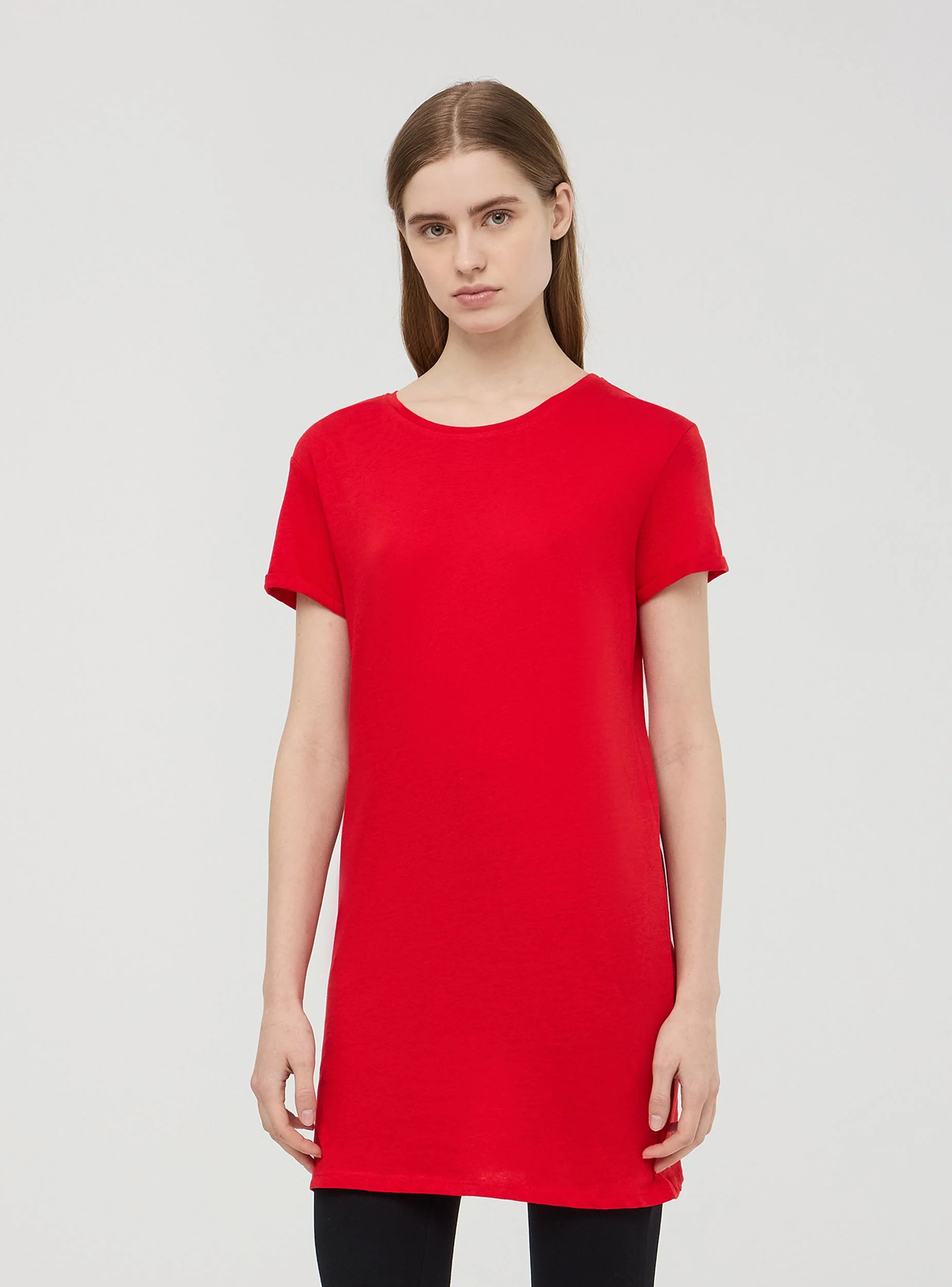 T-shirt maxi a tinta unita - Image 2