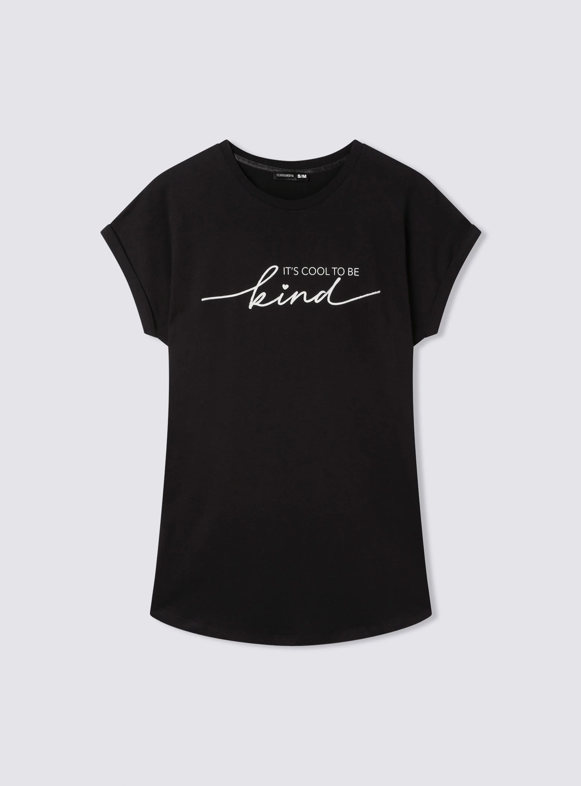 T-shirt maxi del pigiama stondata con scritta - Image 6