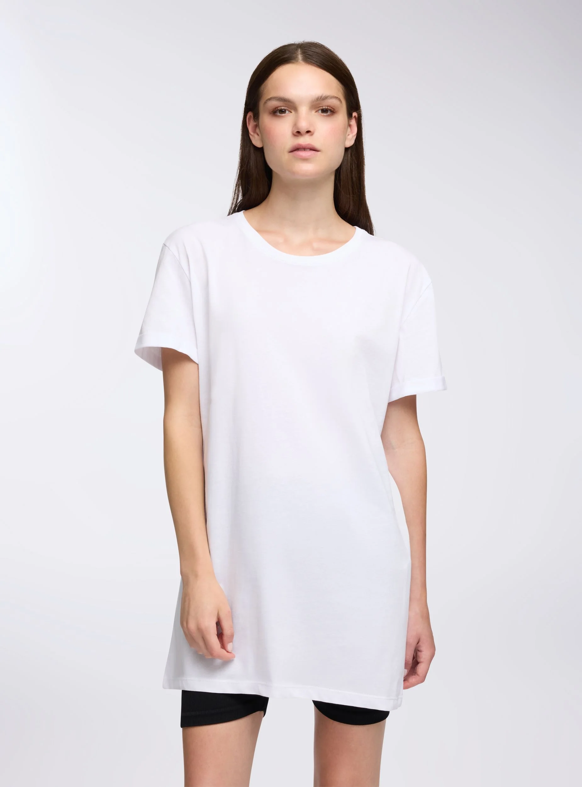 T-shirt maxi over a tinta unita - Image 2