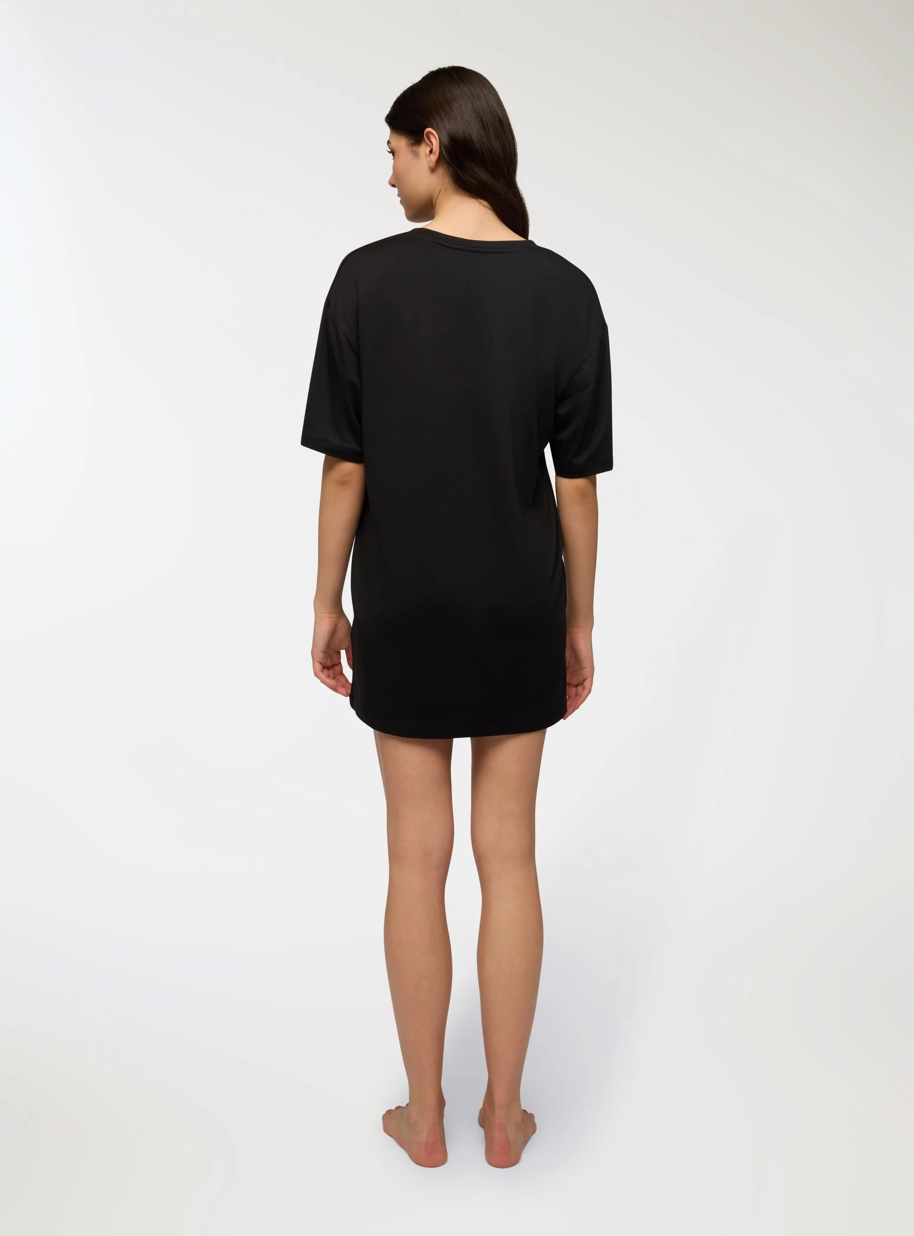 T-shirt maxi pigiama con stampa coniglietti - Image 4