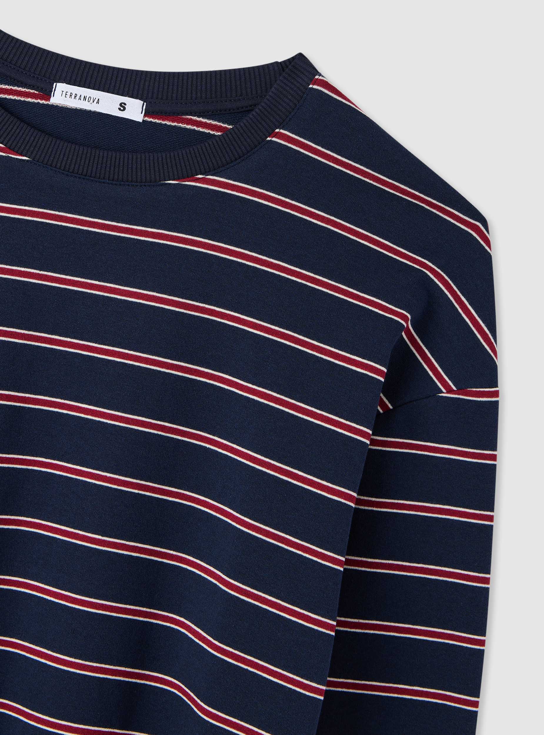 T-shirt over a righe manica lunga - Image 5