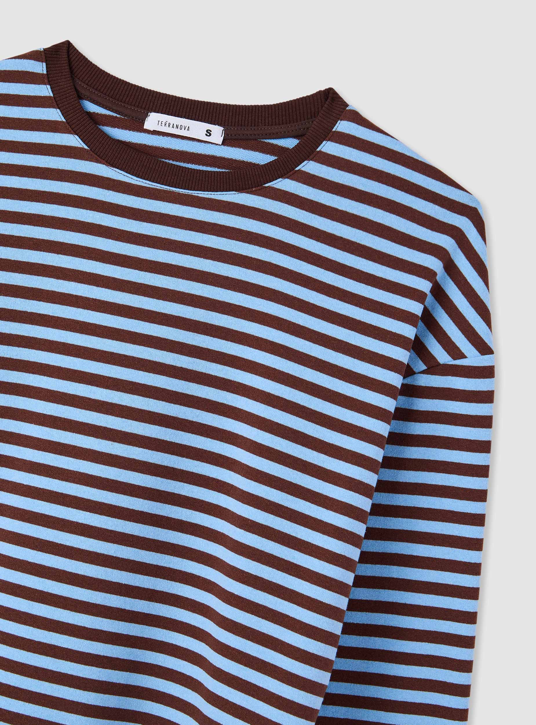 T-shirt over a righe manica lunga - Image 6