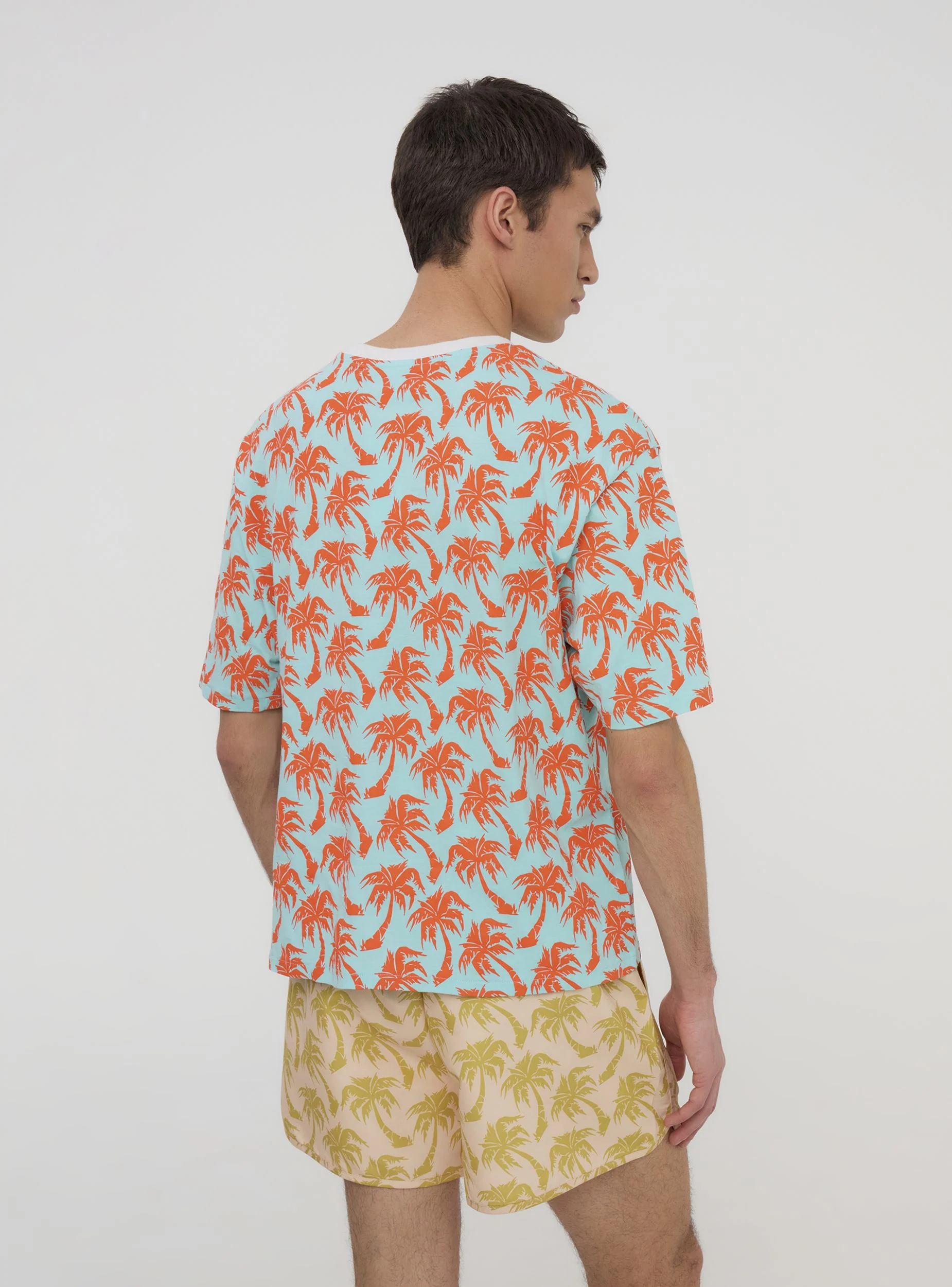 T-shirt over con fantasia palme TRNPOPOLAB - Image 3