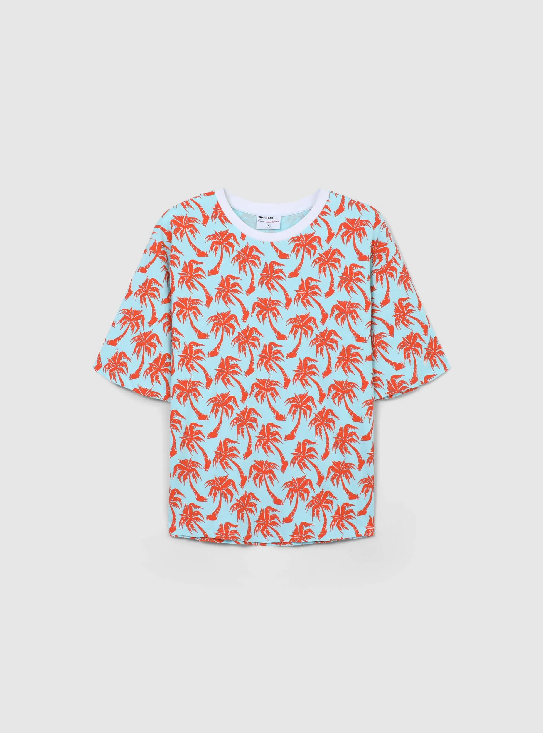 T-shirt over con fantasia palme TRNPOPOLAB - Image 5