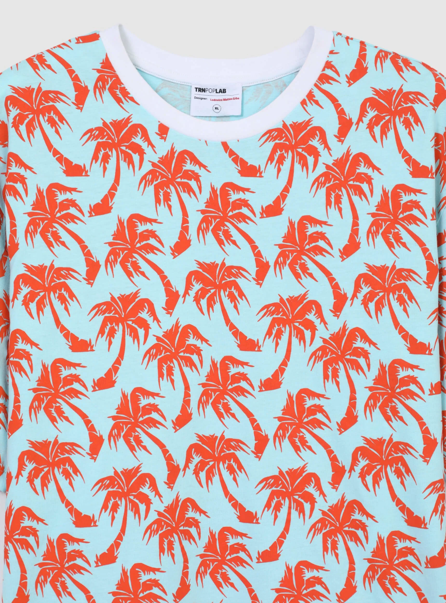 T-shirt over con fantasia palme TRNPOPOLAB - Image 6