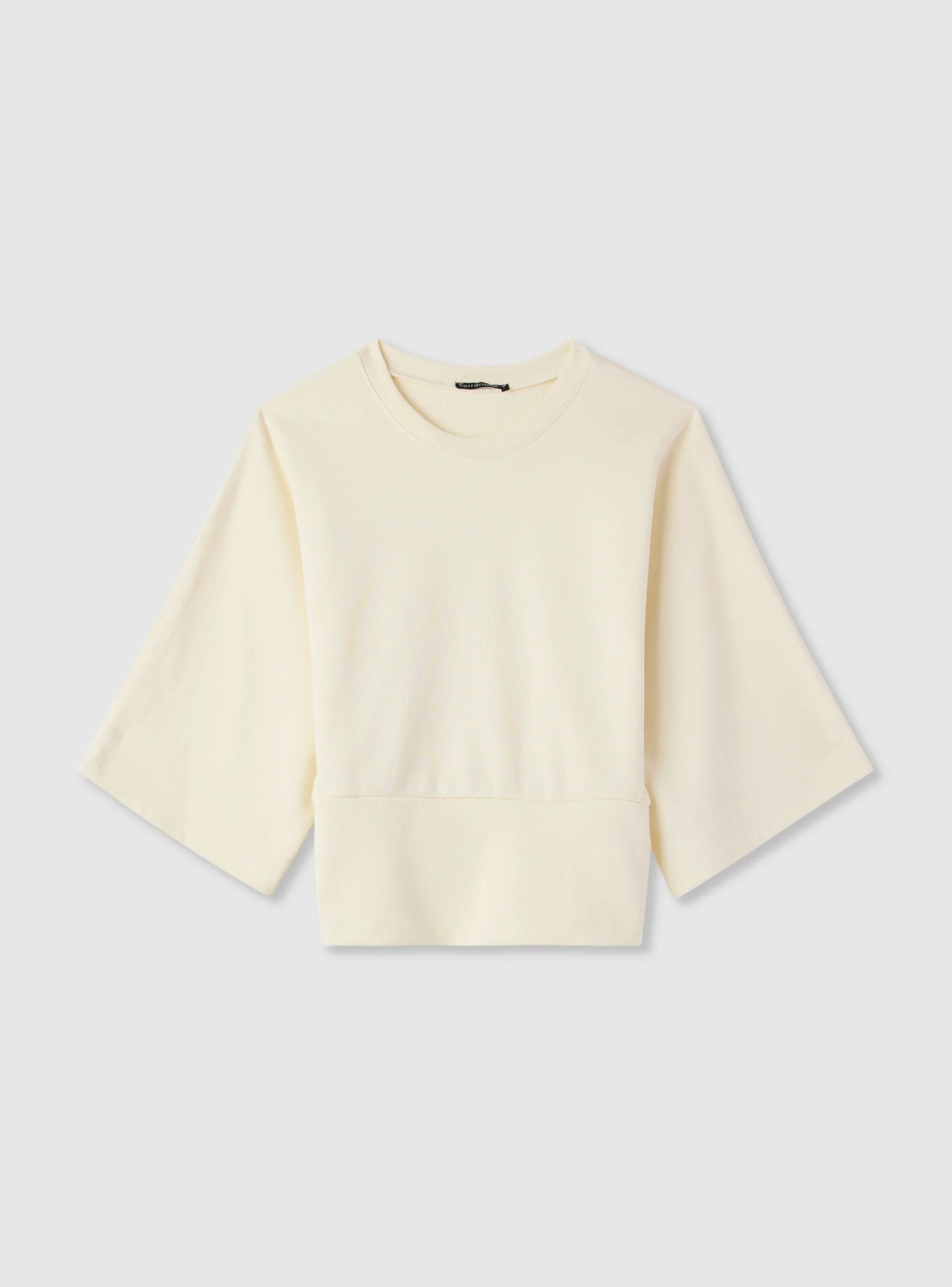 T-shirt over con fascia effetto corsetto