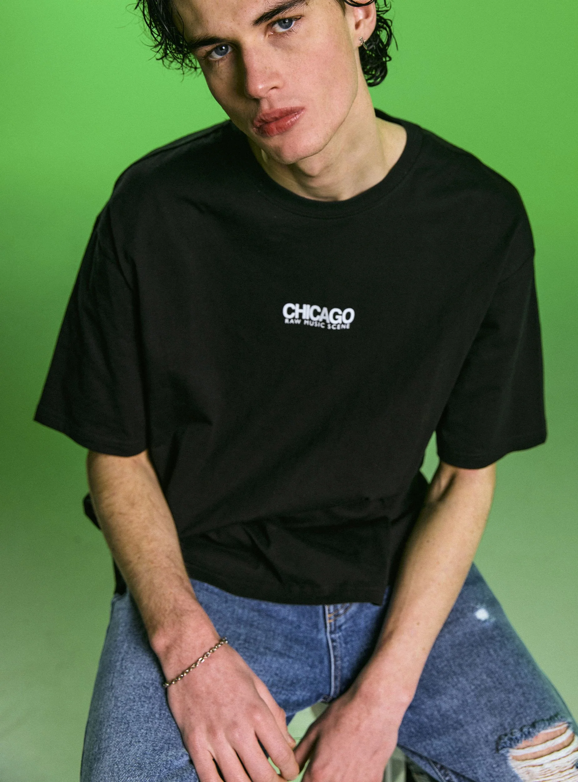 T-shirt over con scritte fronte/retro - Image 8