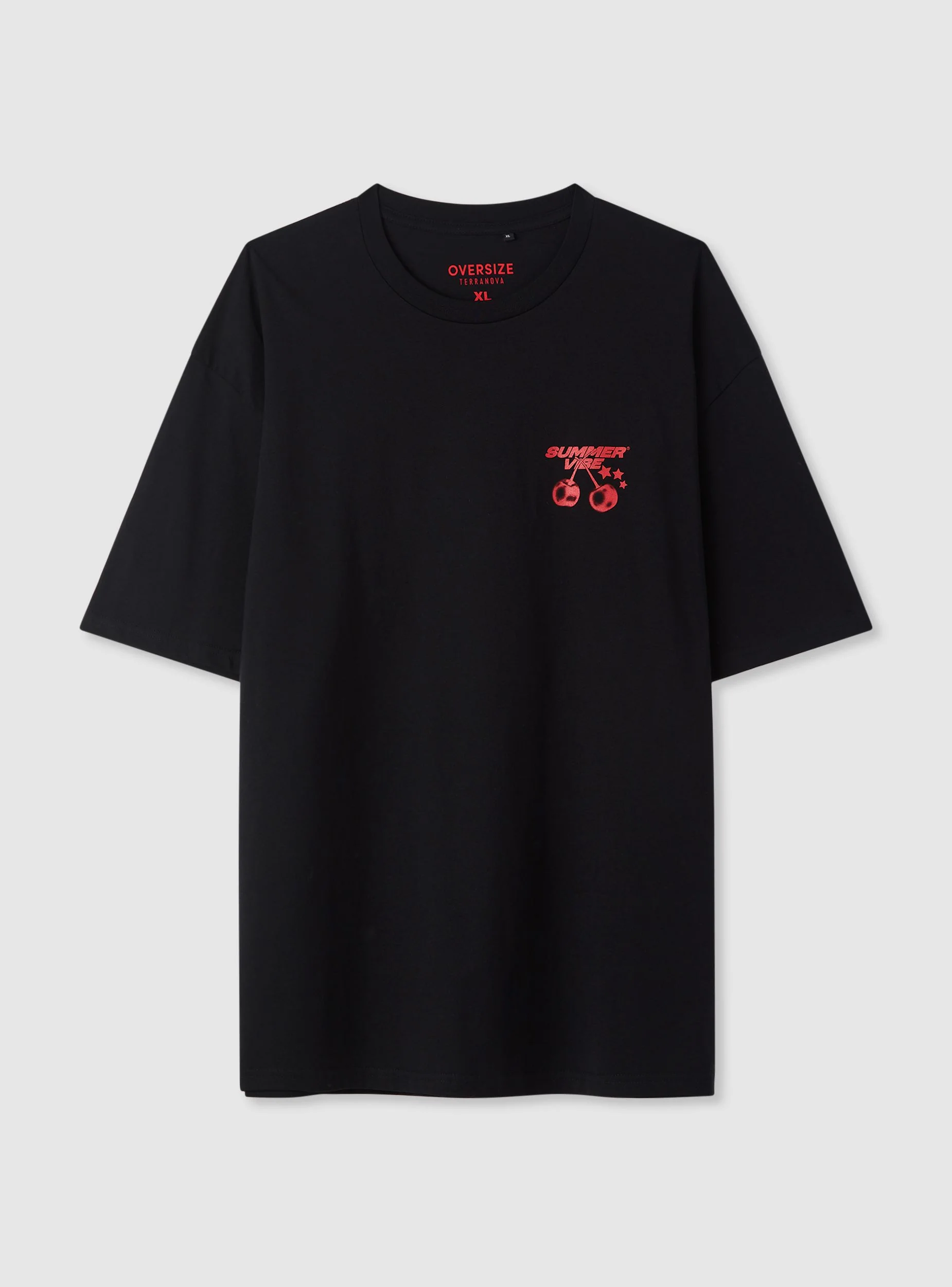 T-shirt over con stampa ciliegie - Image 5