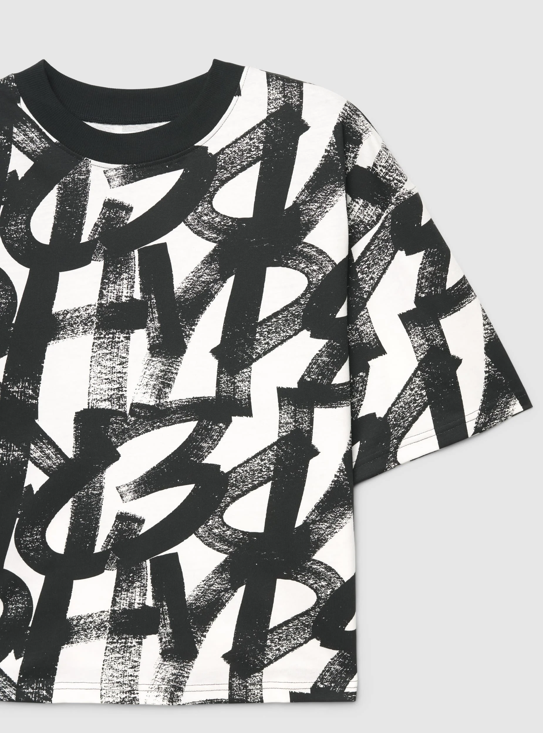 T-shirt over con stampa graffiti allover TRNPOPLAB - Image 8