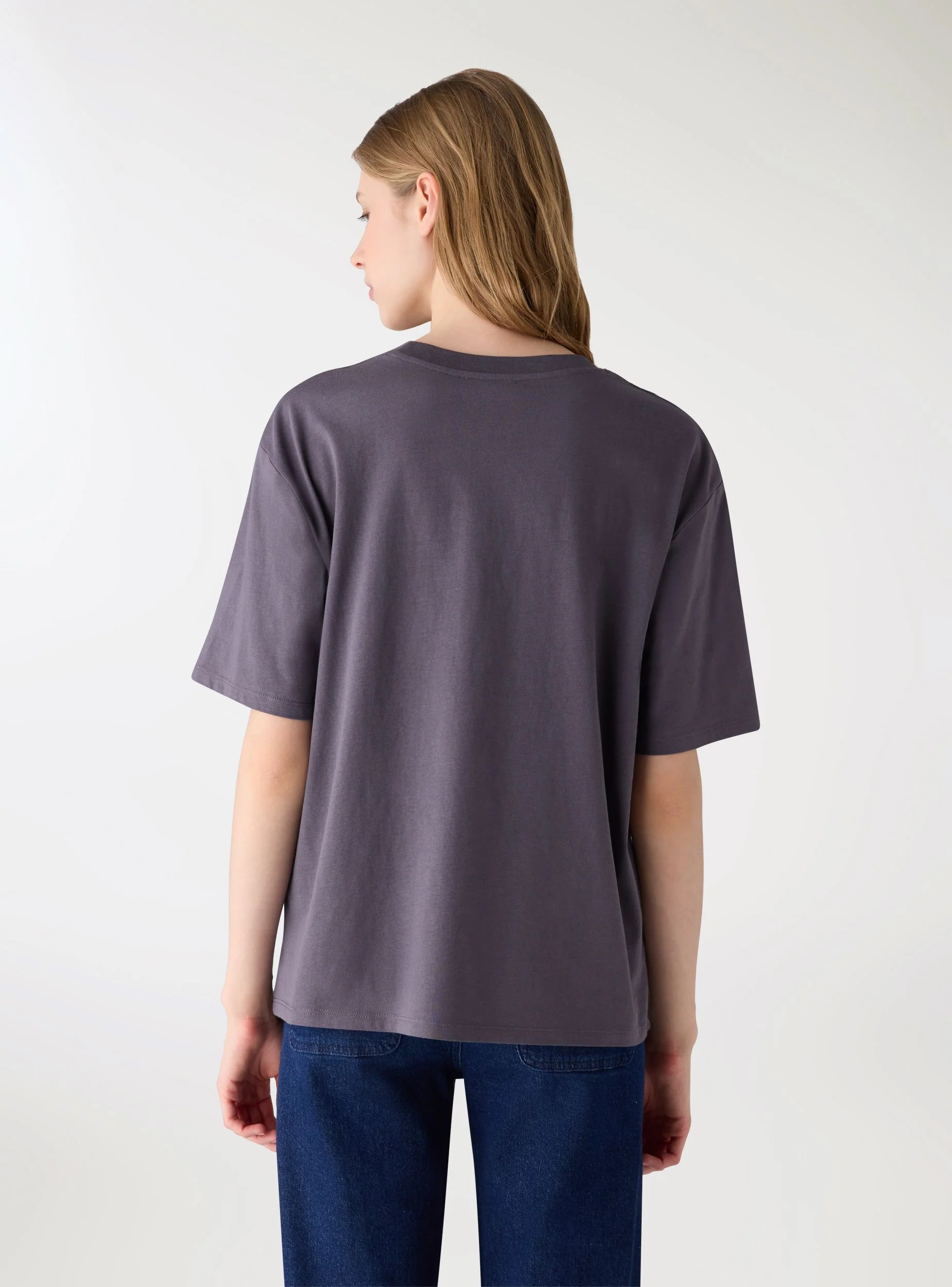 T-shirt over con stampa oceano - Image 3