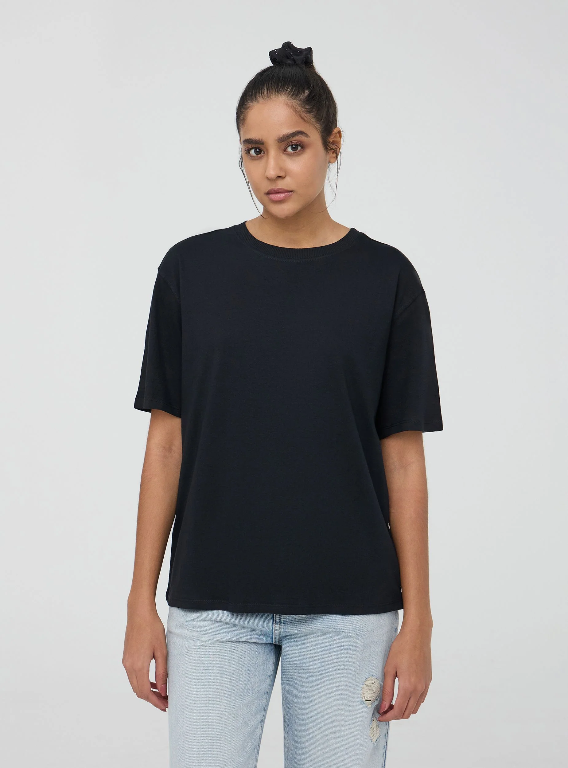 T-shirt oversize basic a tinta unita - Image 2