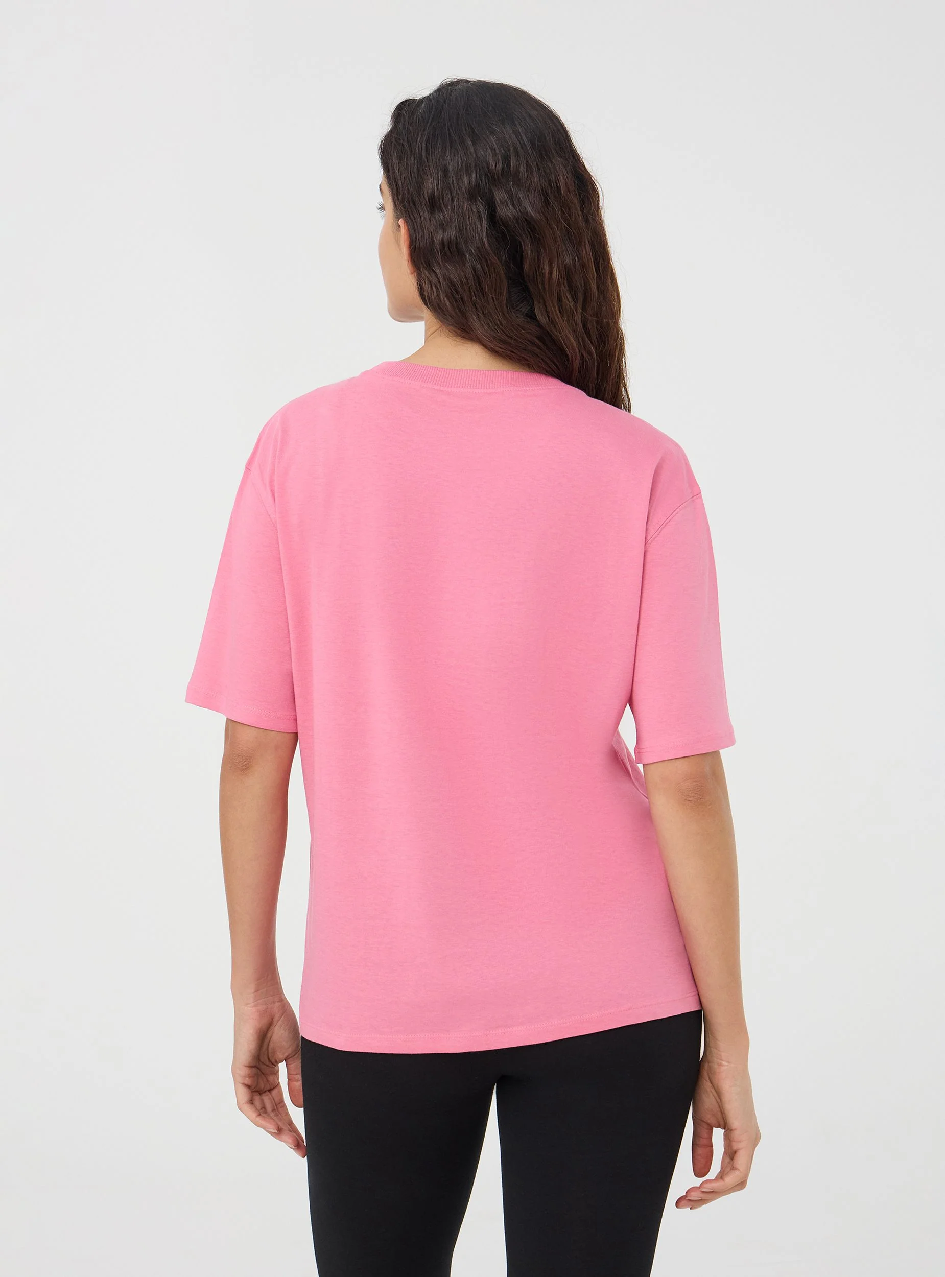 T-shirt oversize basic a tinta unita - Image 3