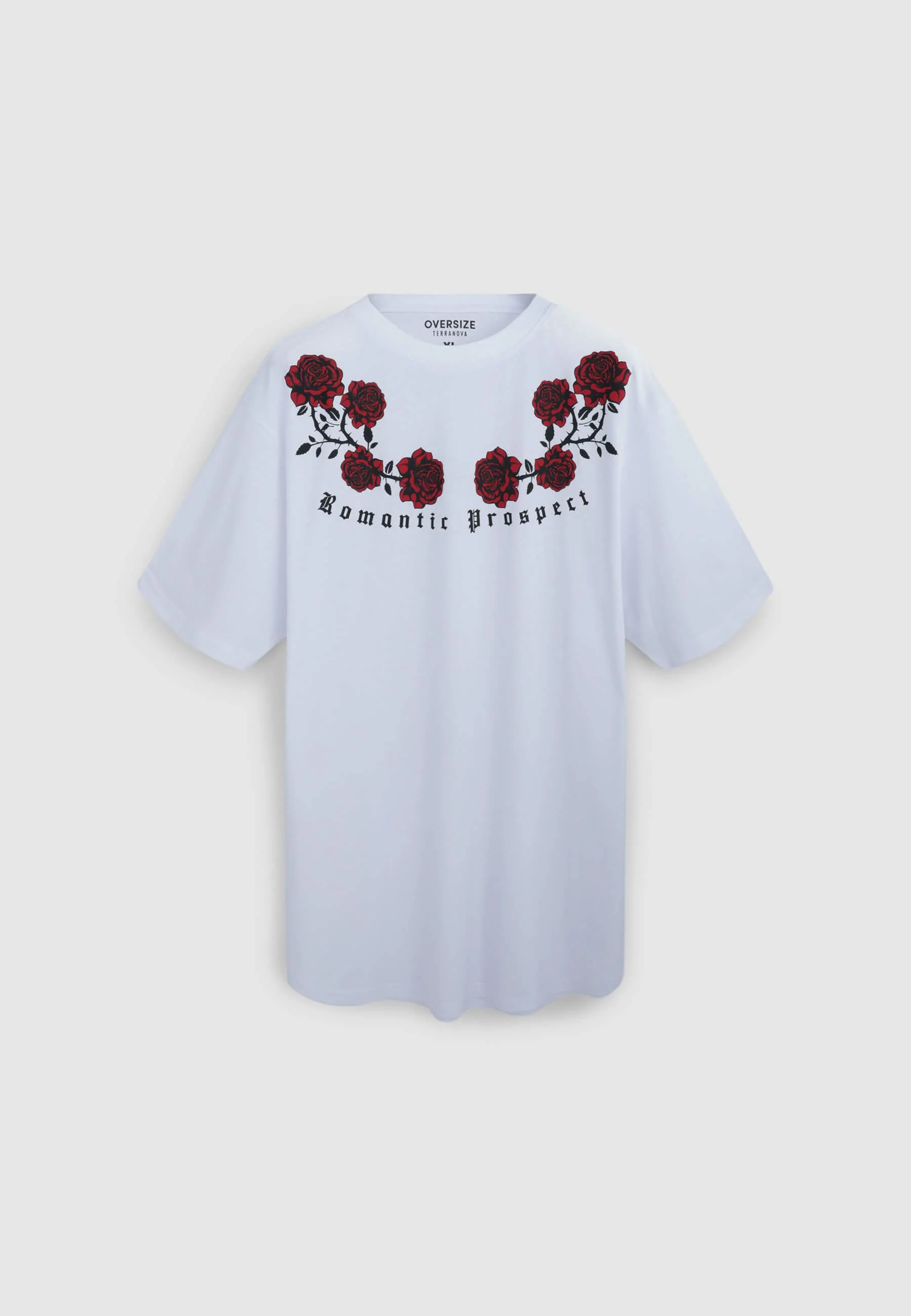 T-shirt oversize con stampa rose - Image 6