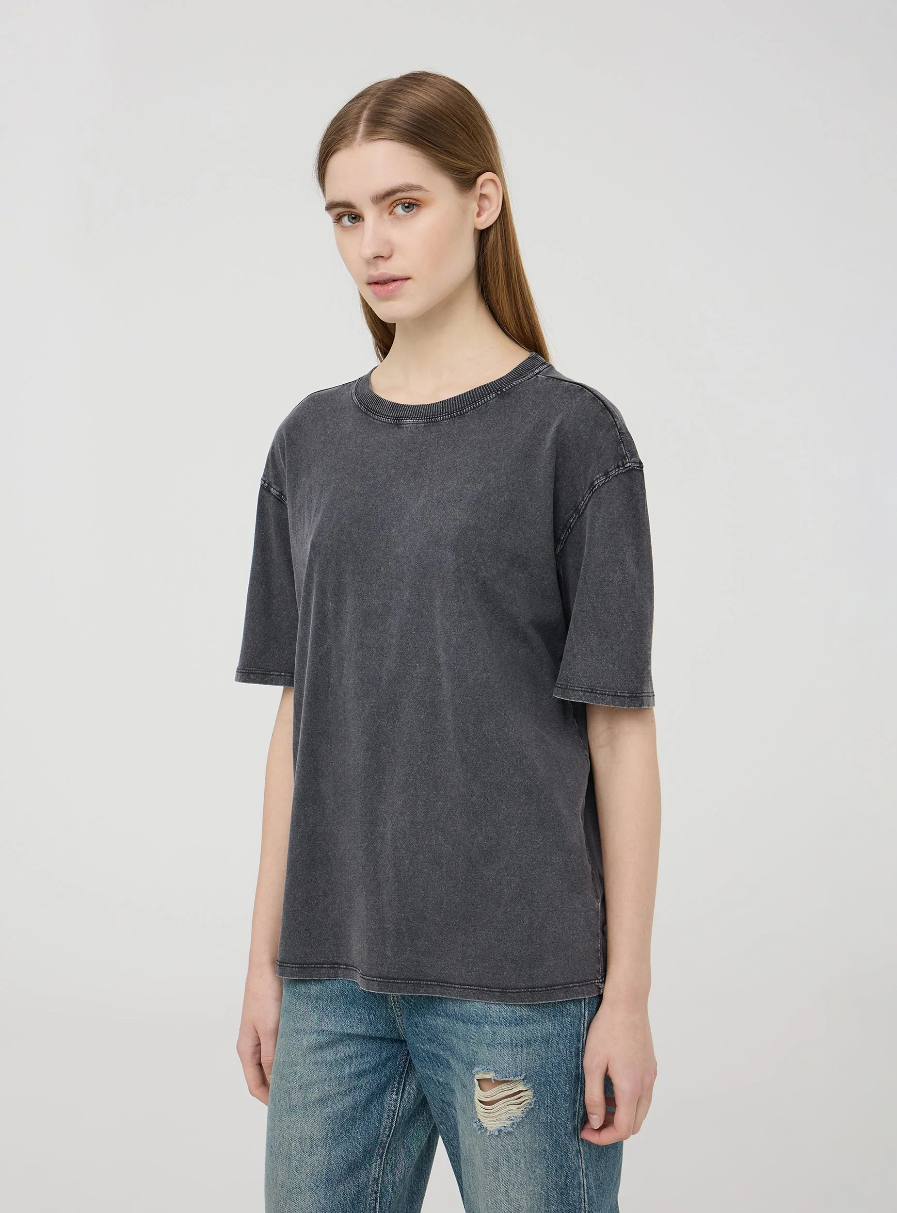 T-shirt oversize garment dyed - Image 3