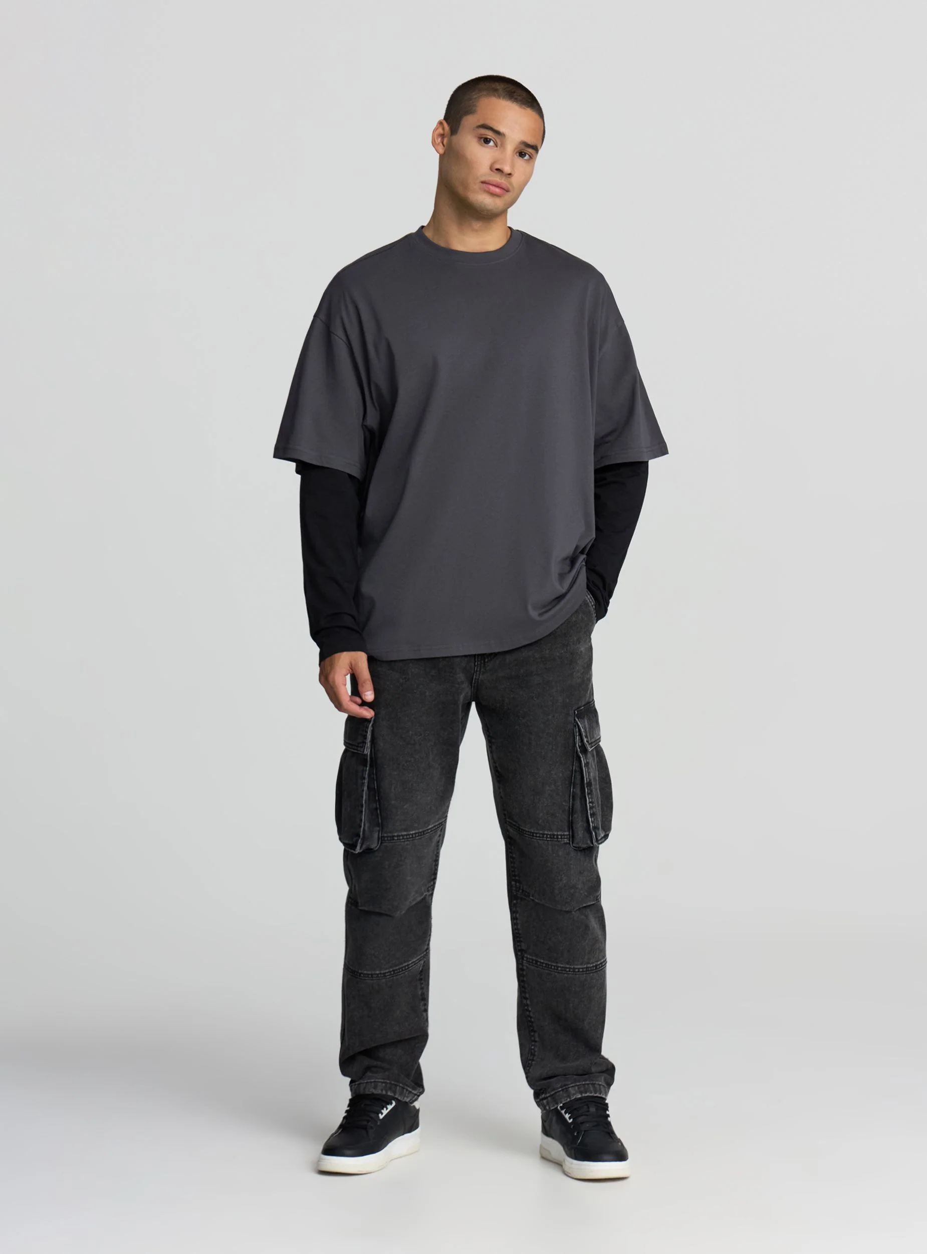 T-shirt oversize tinta unita - Image 3
