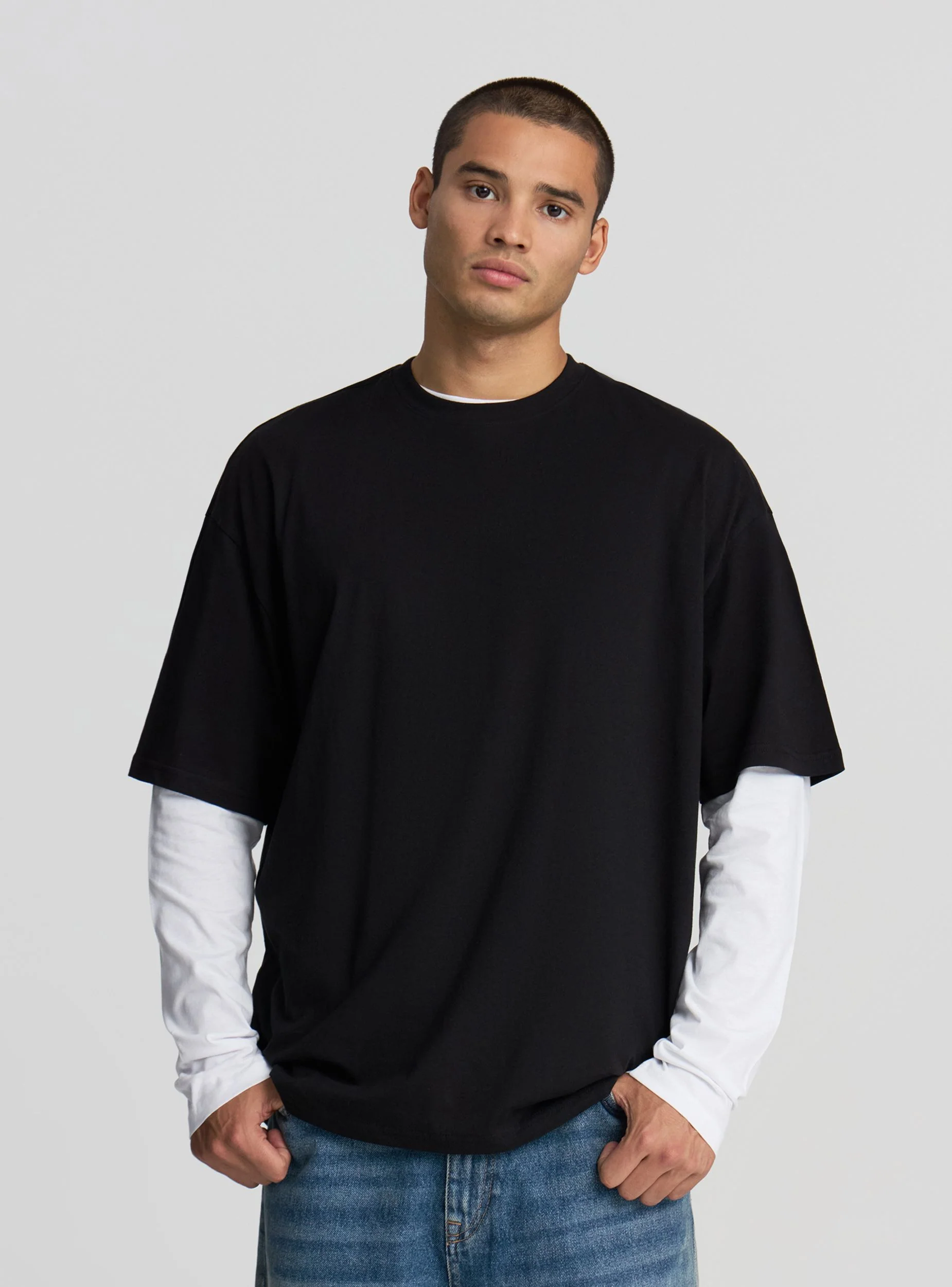 T-shirt oversize tinta unita - Image 3