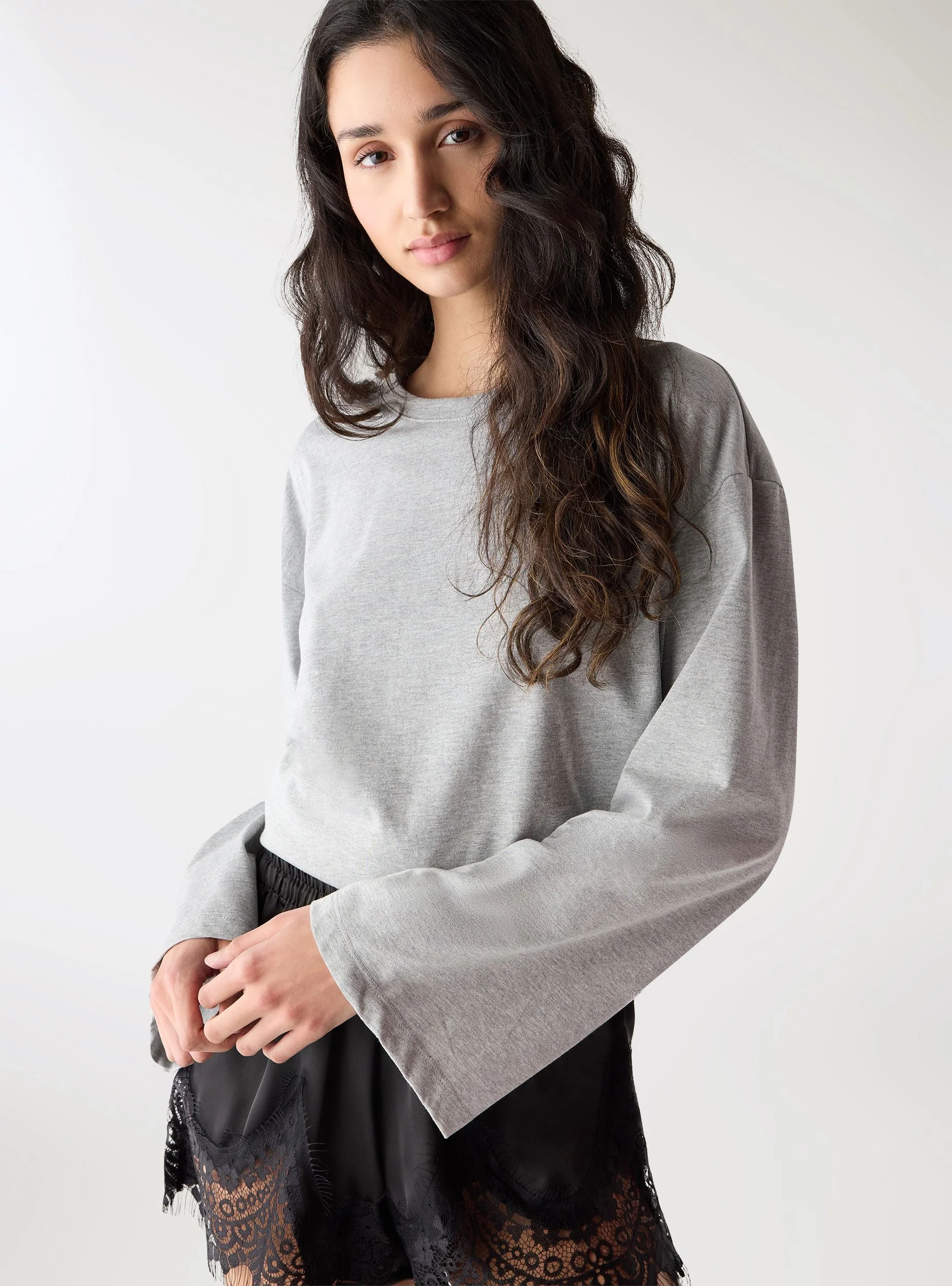 T-shirt oversize tinta unita - Image 3