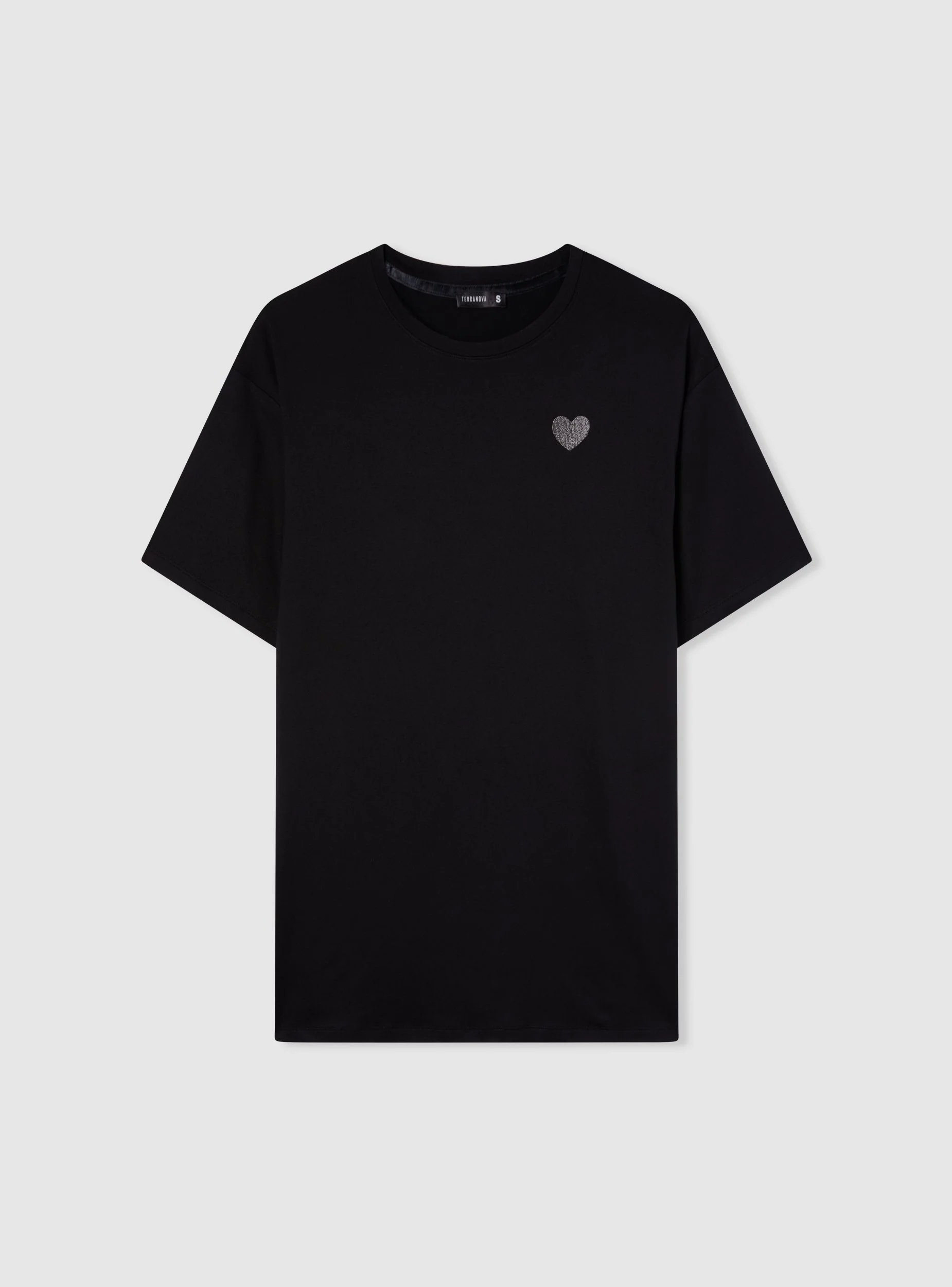 T-shirt pigiama maxi con spacchi e cuore - Image 5