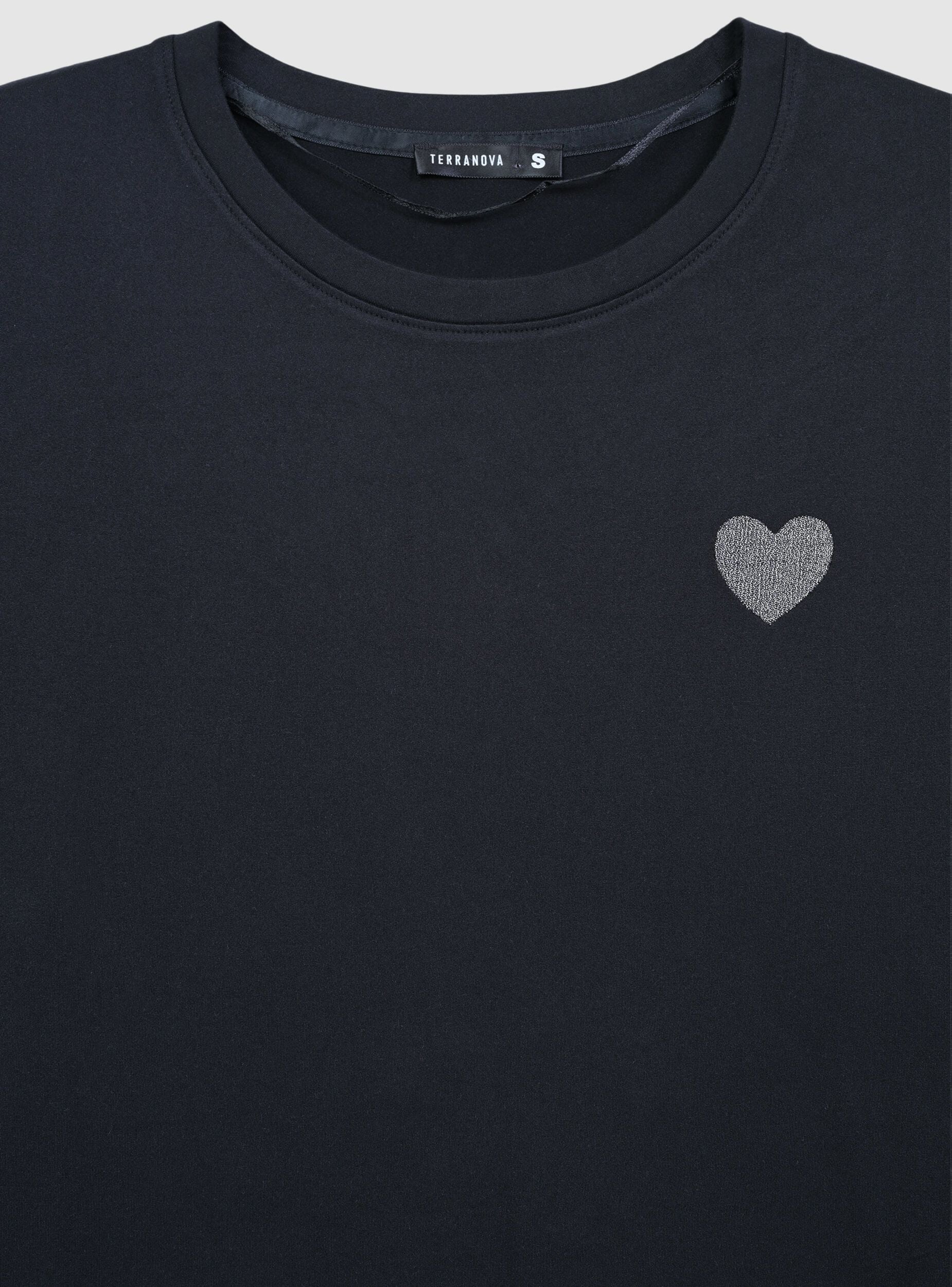 T-shirt pigiama maxi con spacchi e cuore - Image 7