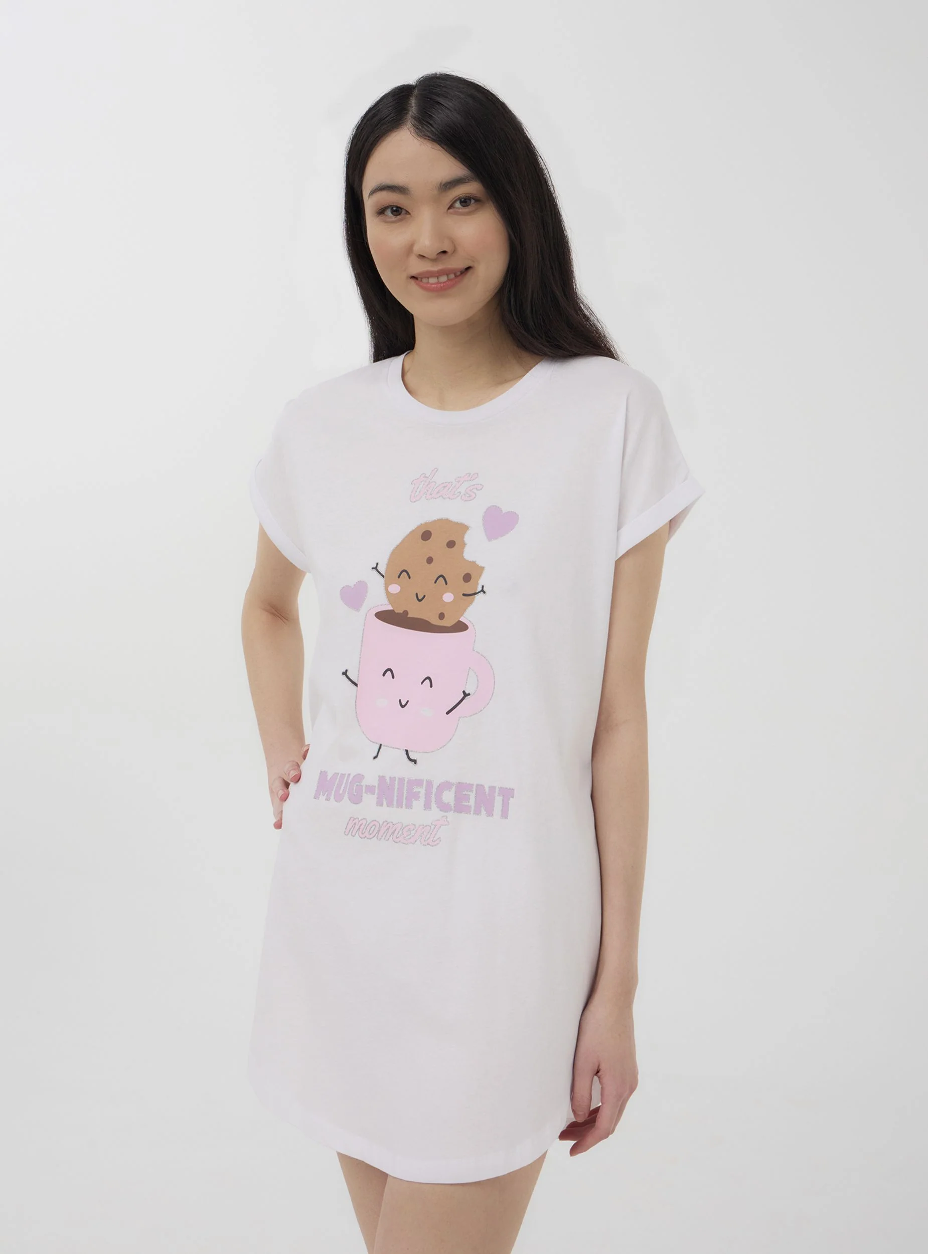T-shirt pigiama maxi stampa colazione - Image 3