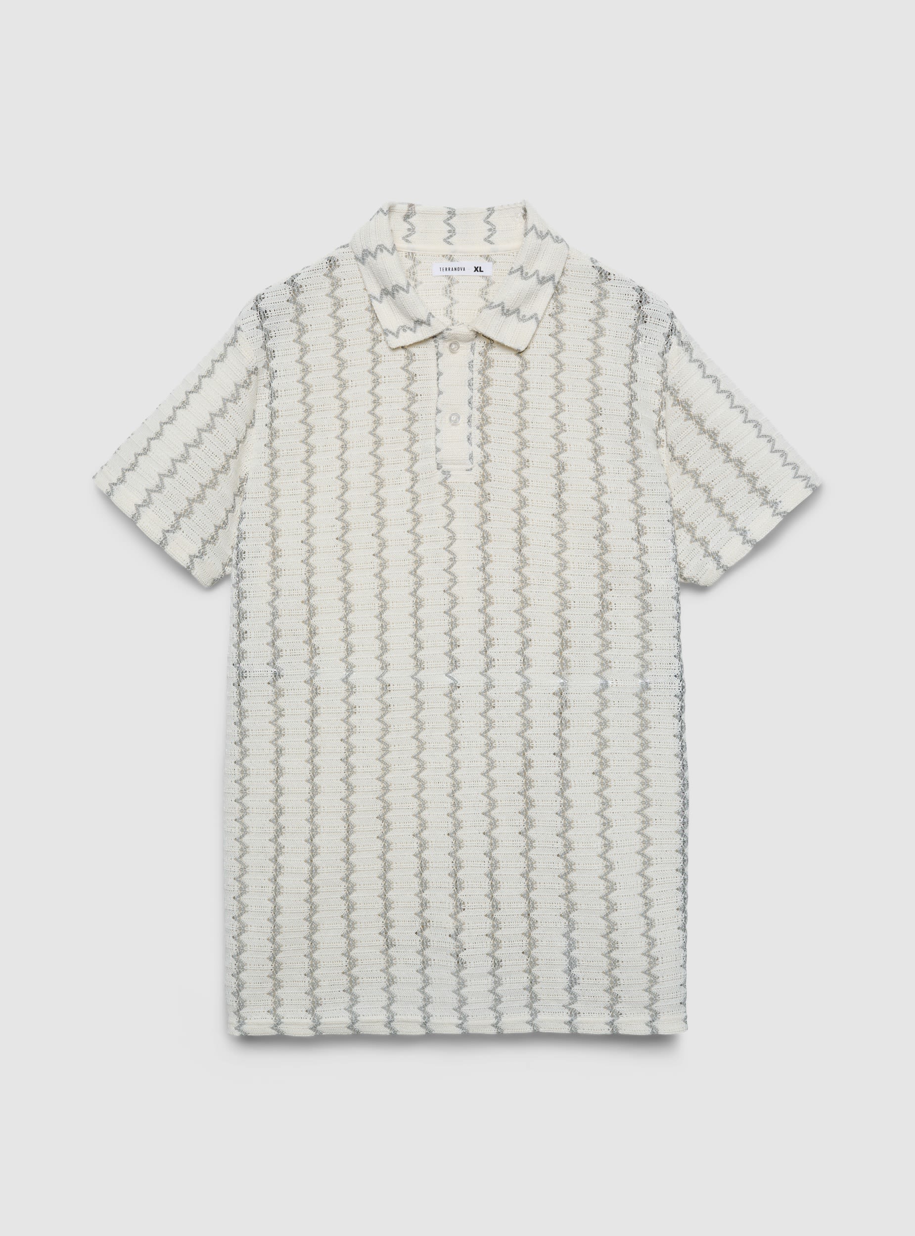 T-shirt polo a righe zig zag - Image 5