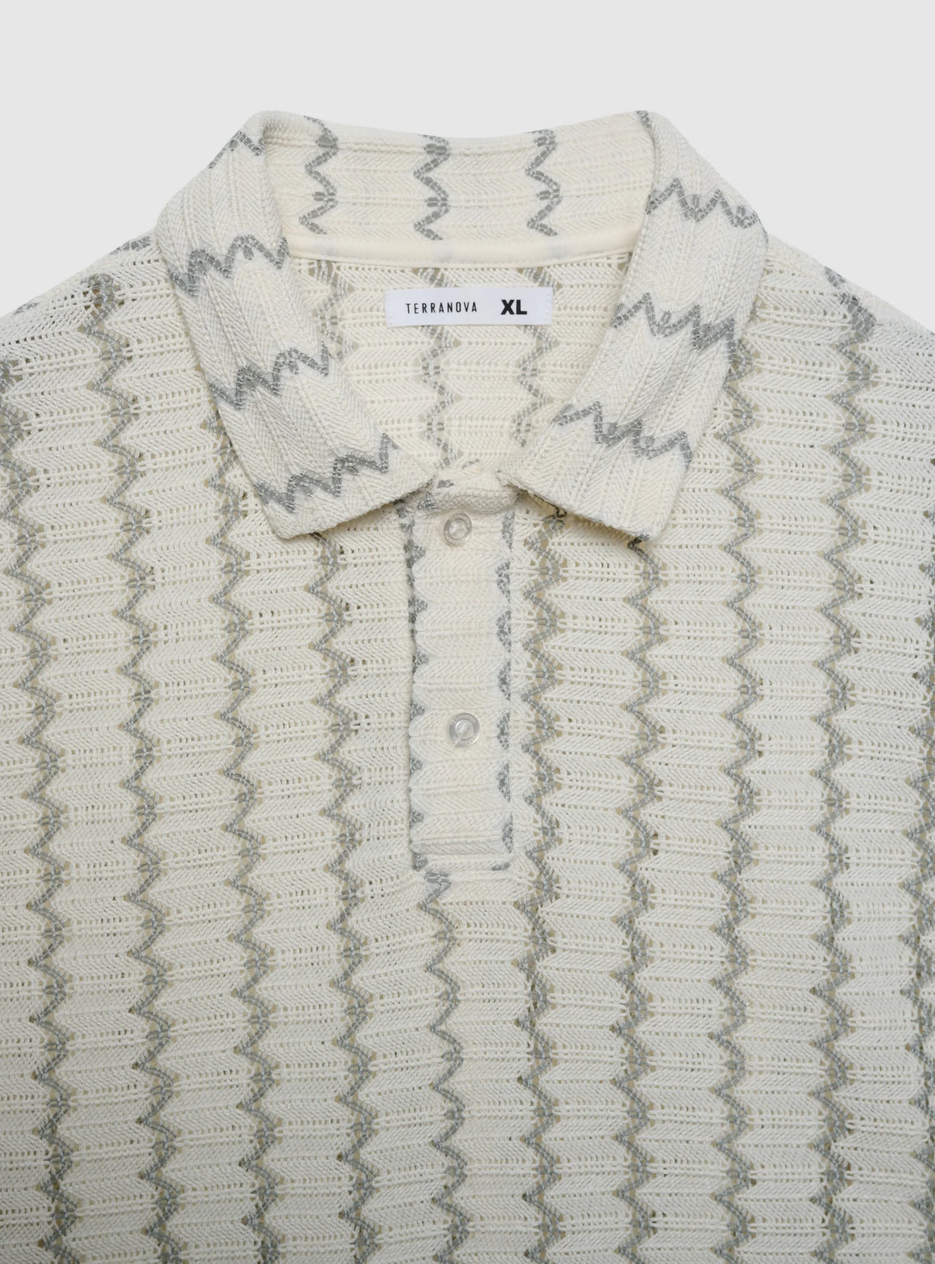 T-shirt polo a righe zig zag - Image 7