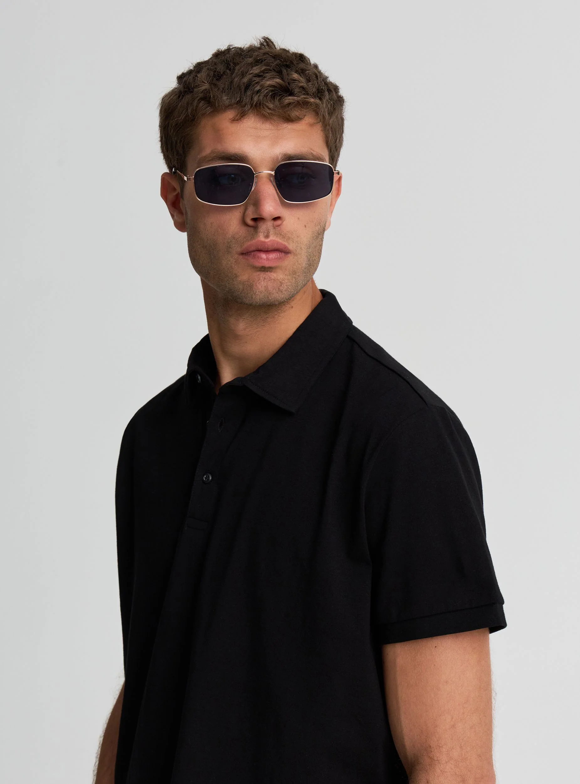T-shirt polo a tinta unita