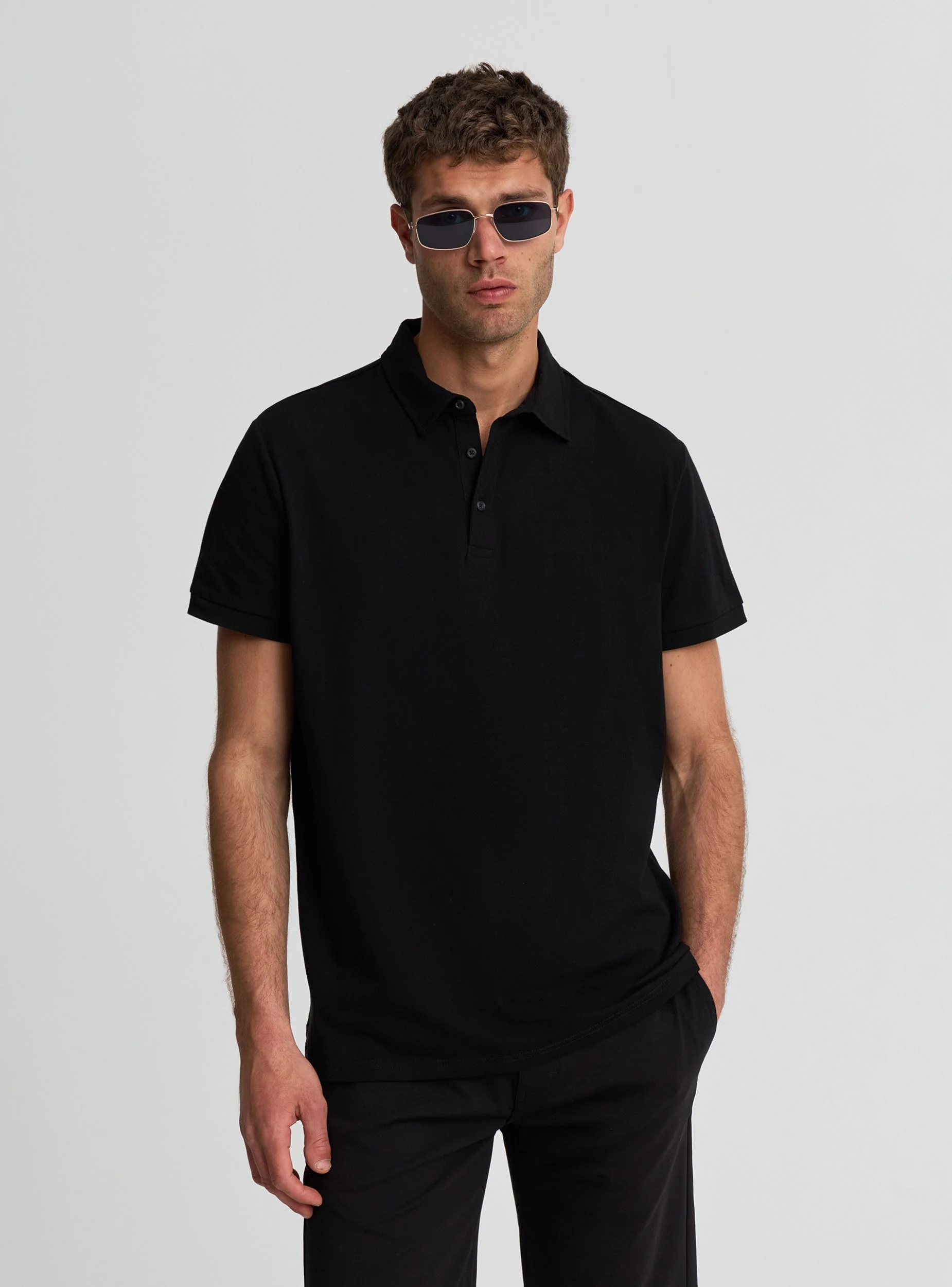 T-shirt polo a tinta unita - Image 3