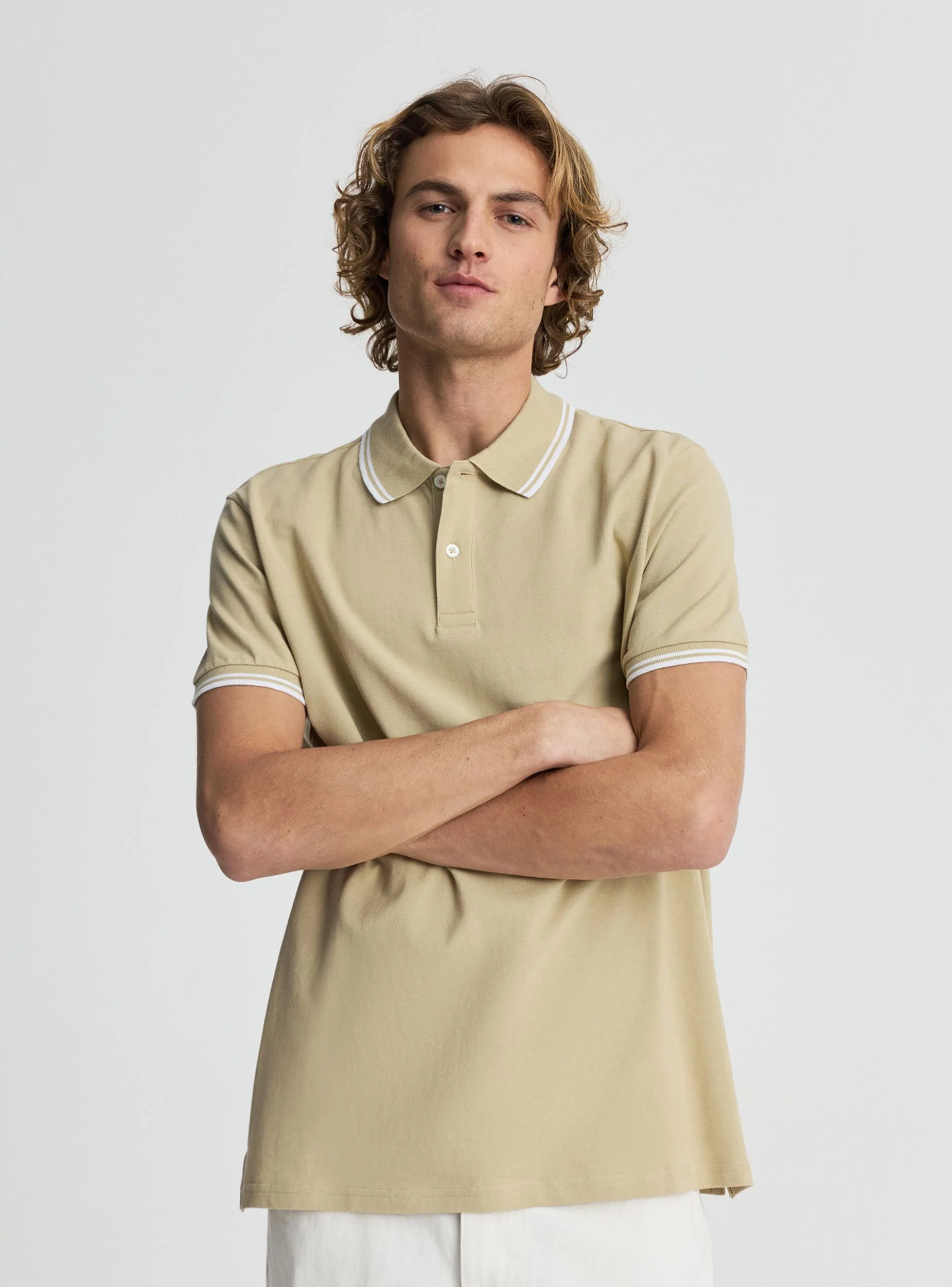 T-shirt polo con profili a contrasto - Image 3