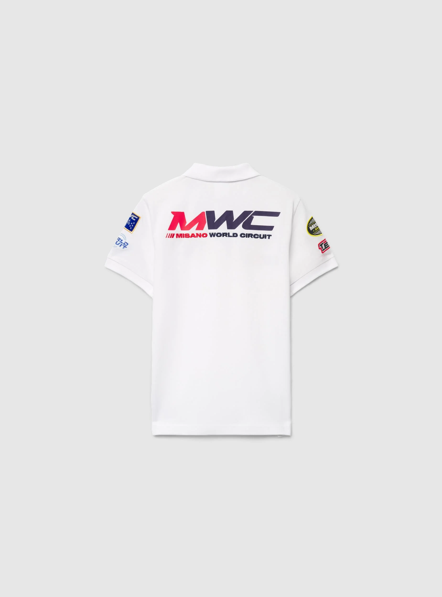 T-shirt polo con scritte e patch MWC - Image 6