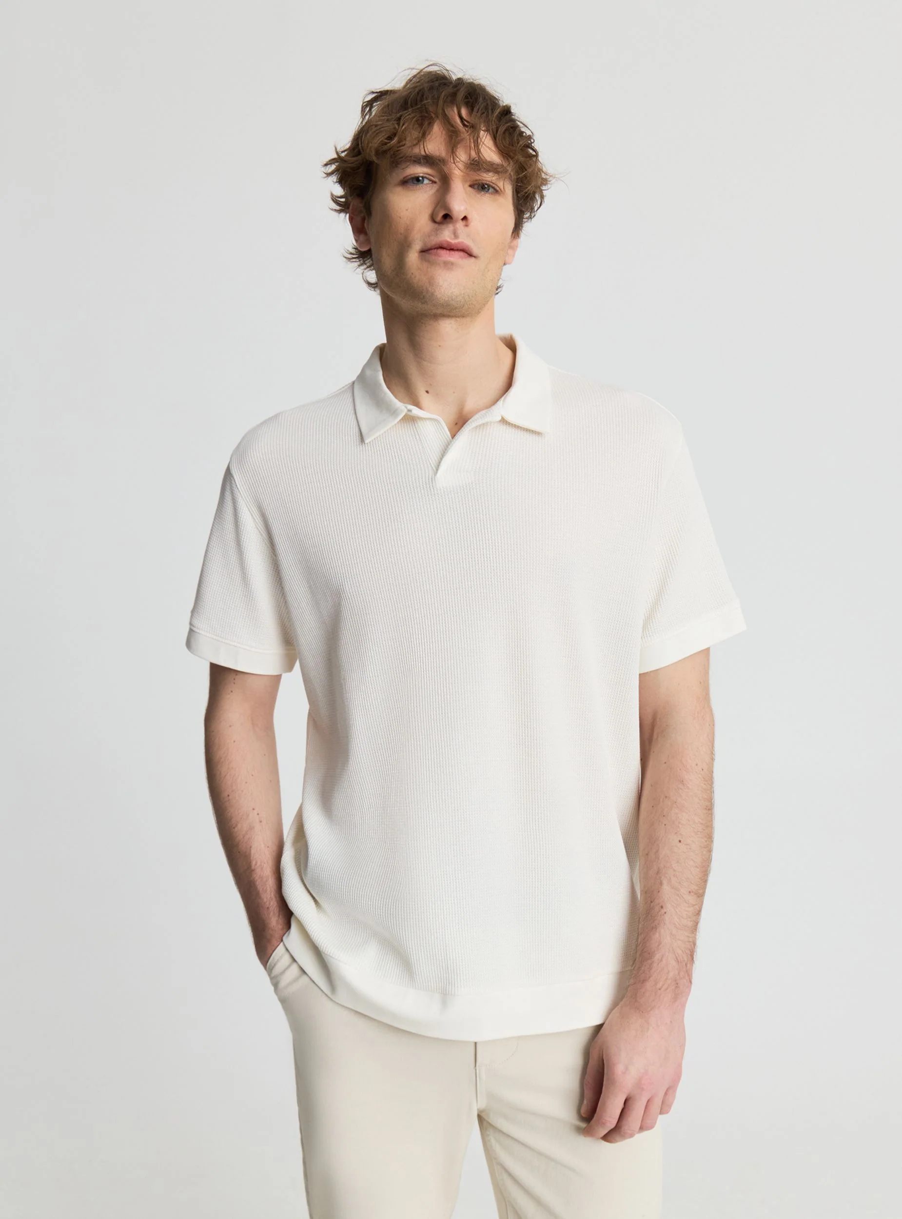 T-shirt polo derby tinta unita - Image 2