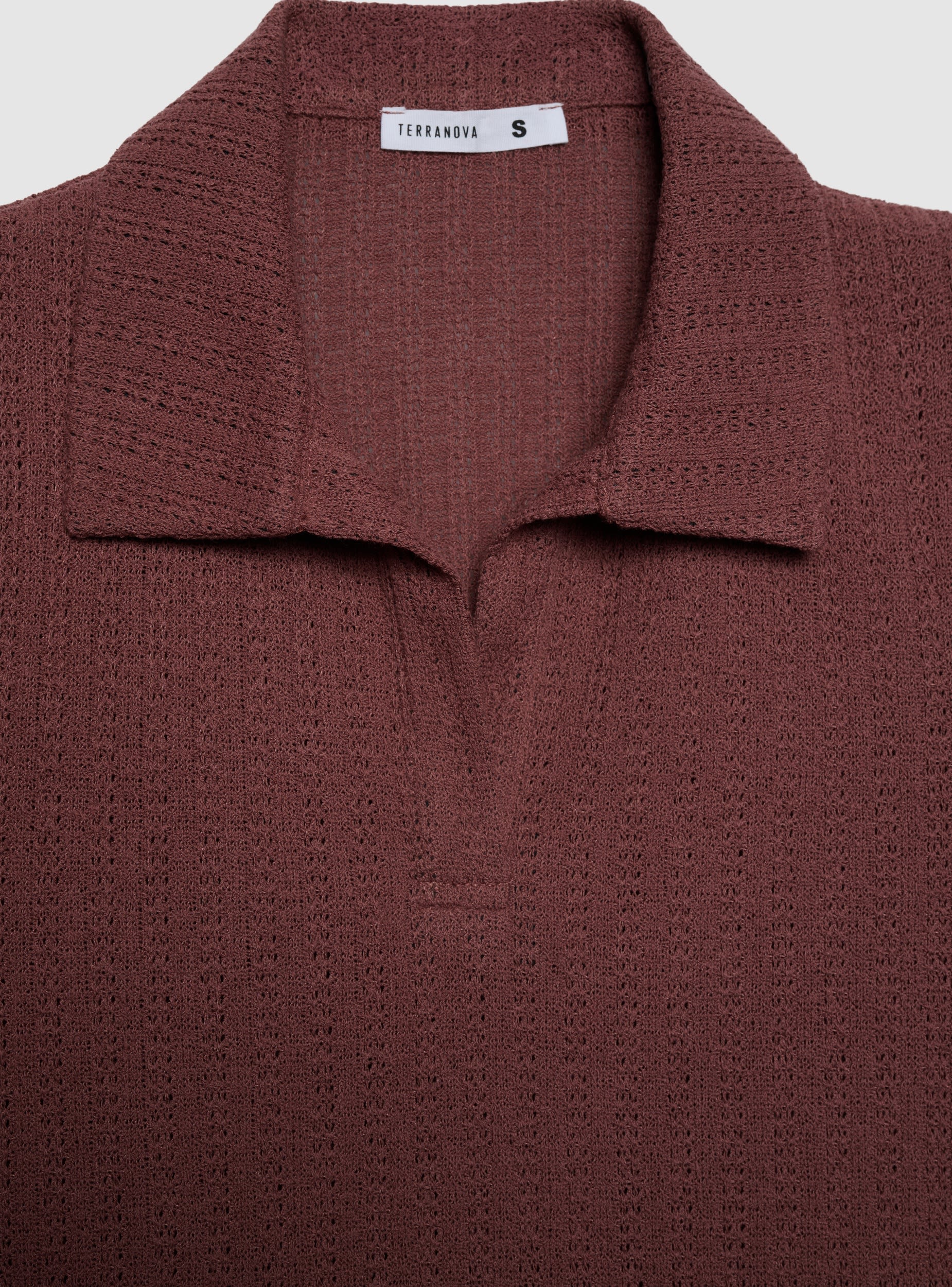 T-shirt polo effetto crochet - Image 7