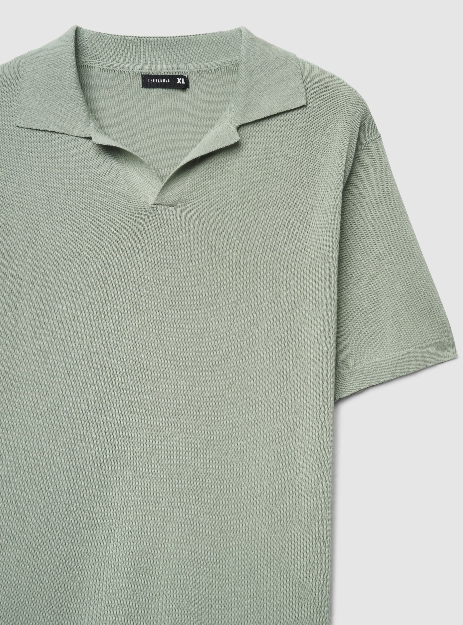 T-shirt polo in maglia tinta unita - Image 5