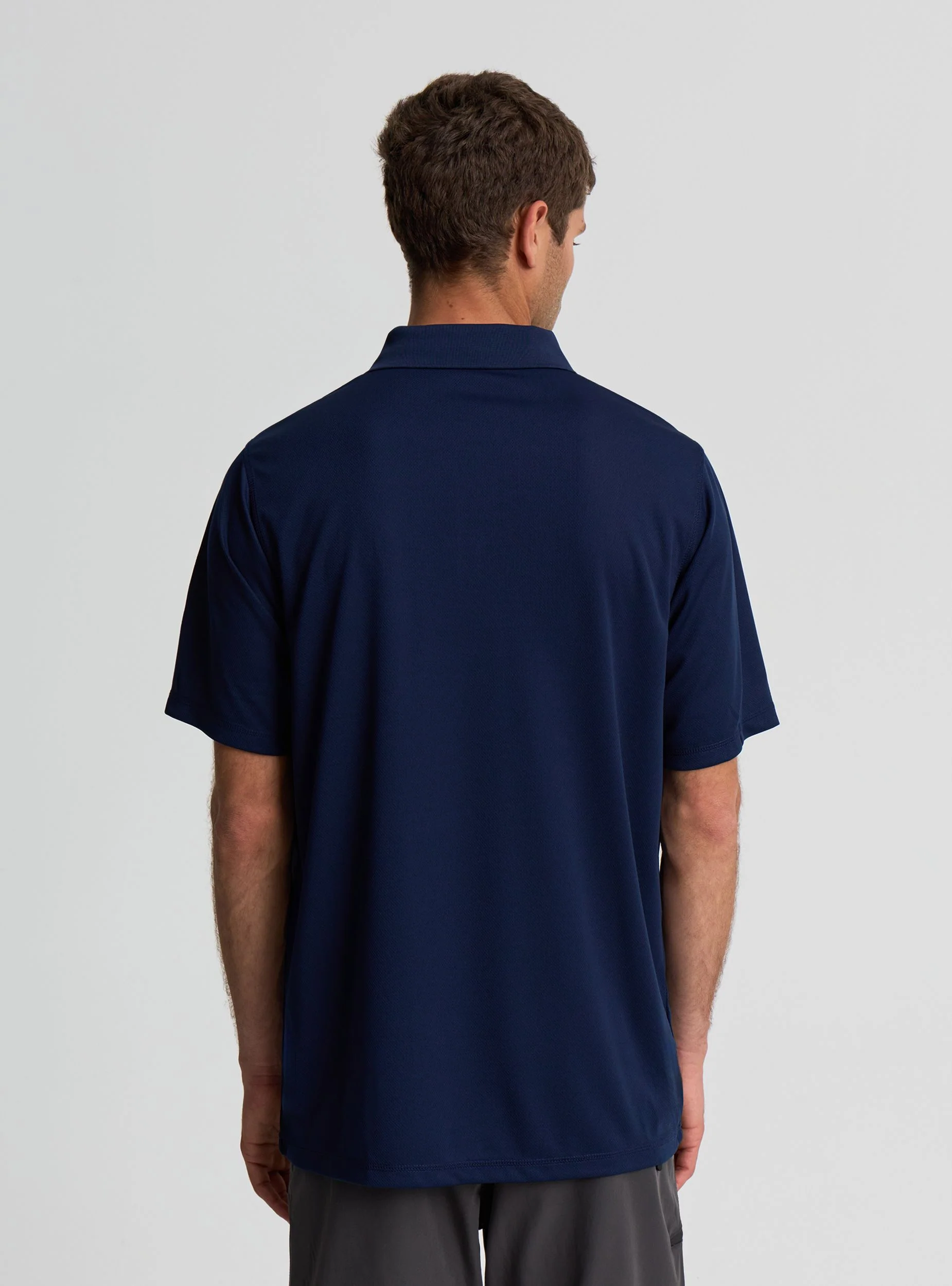 T-shirt polo sportiva con colletto e scritta - Image 3