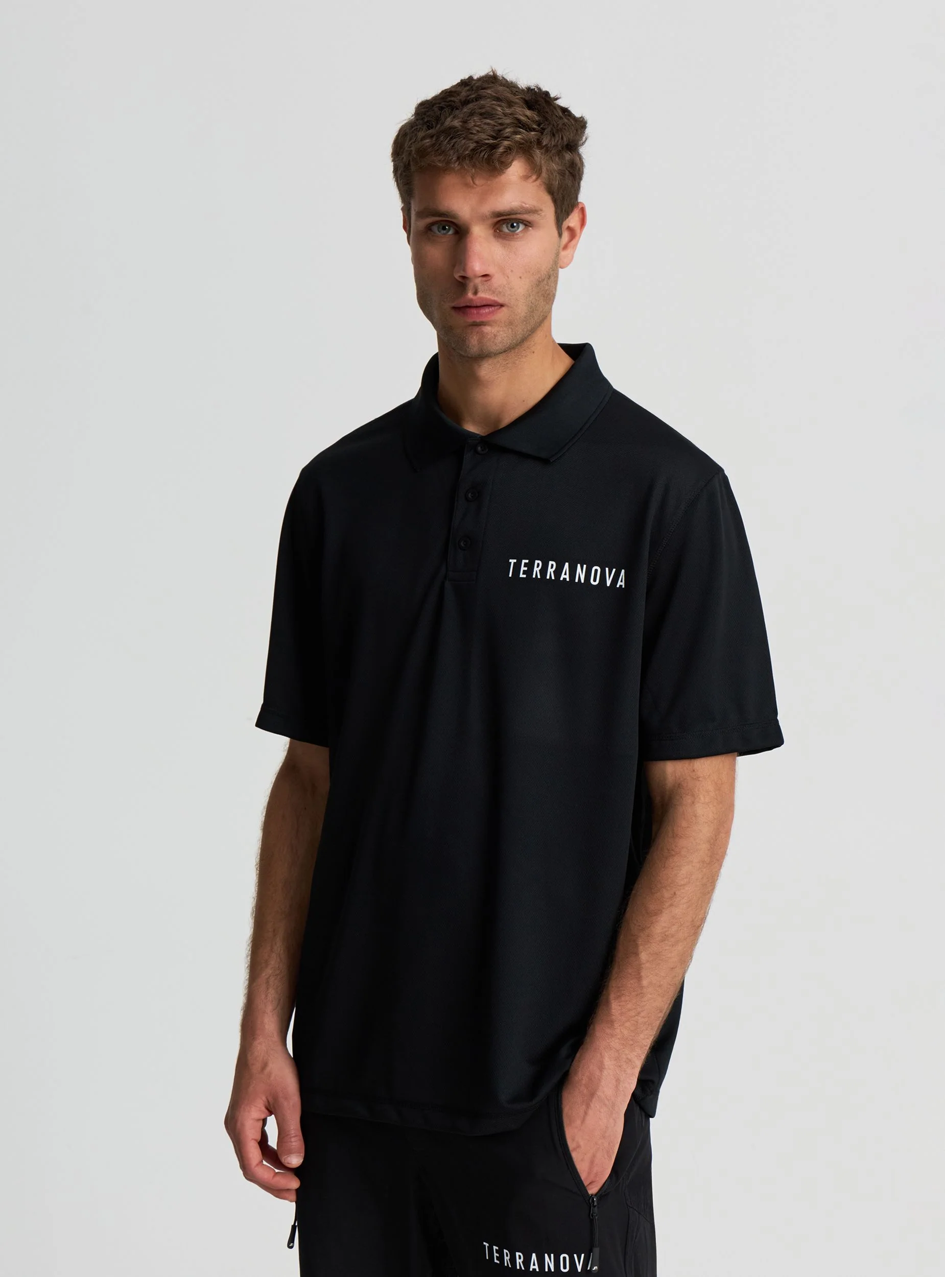 T-shirt polo sportiva con scritta - Image 2