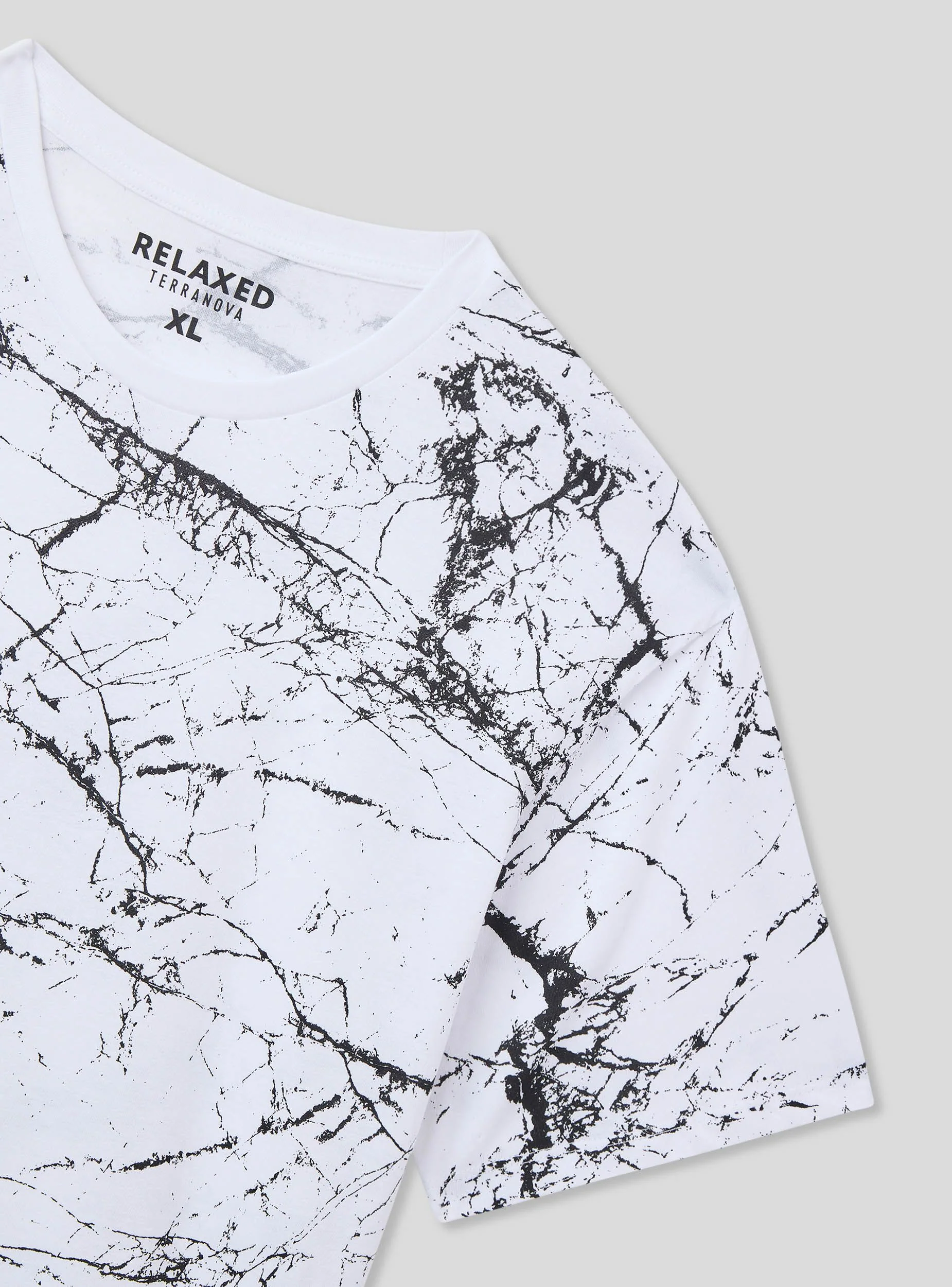 T-shirt relaxed con stampa effetto marmorizzato - Image 3