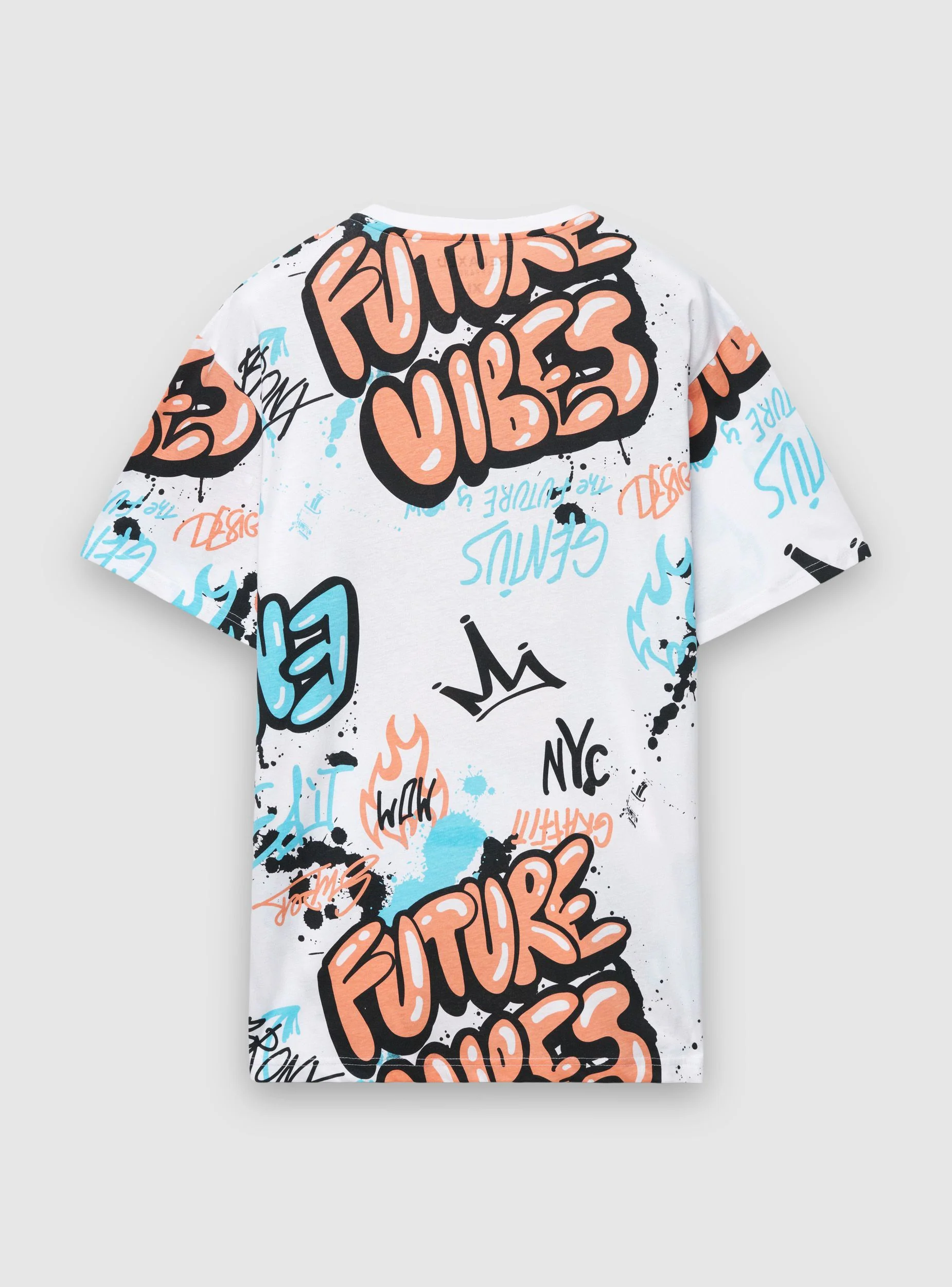 T-shirt relaxed con stampa graffiti allover - Image 7