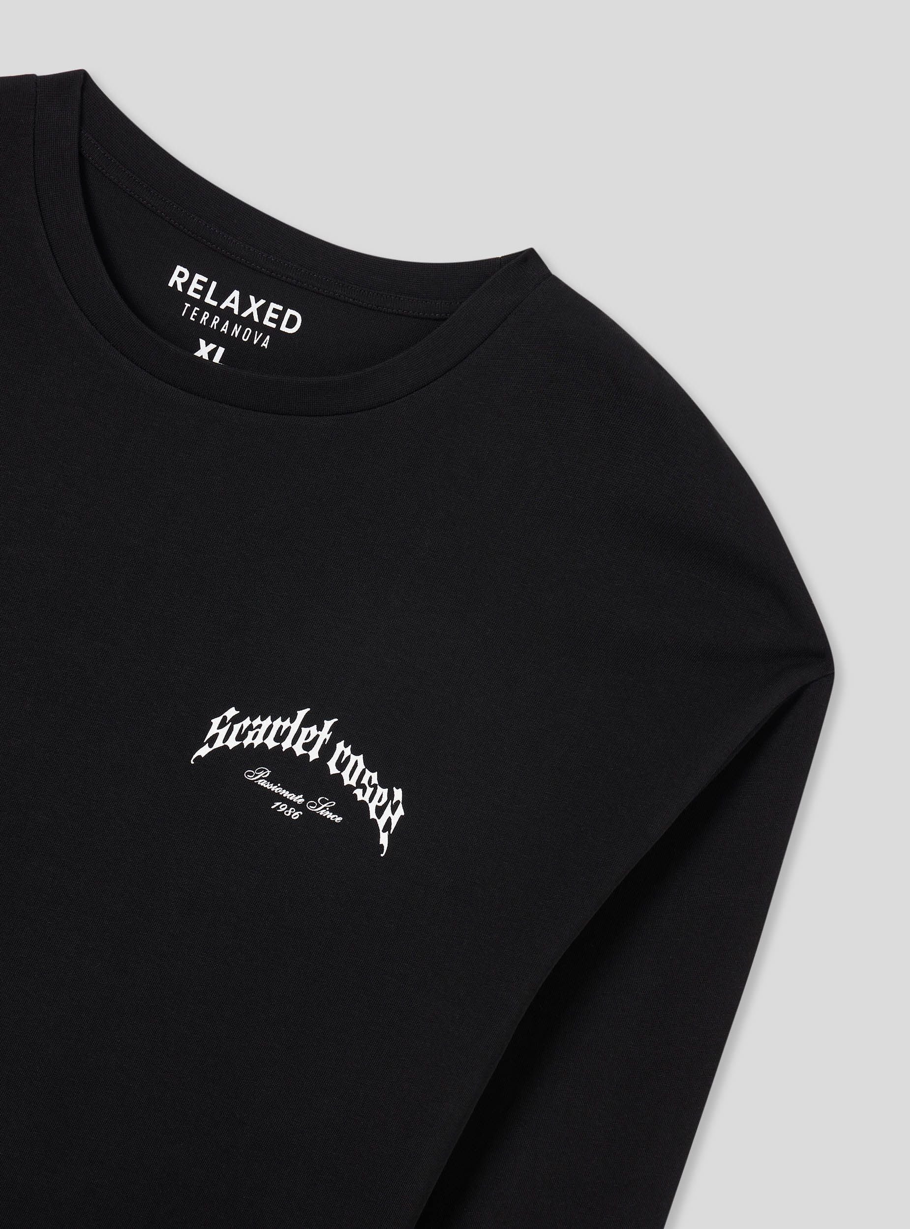 T-shirt relaxed con stampa rose fronte/retro - Image 6