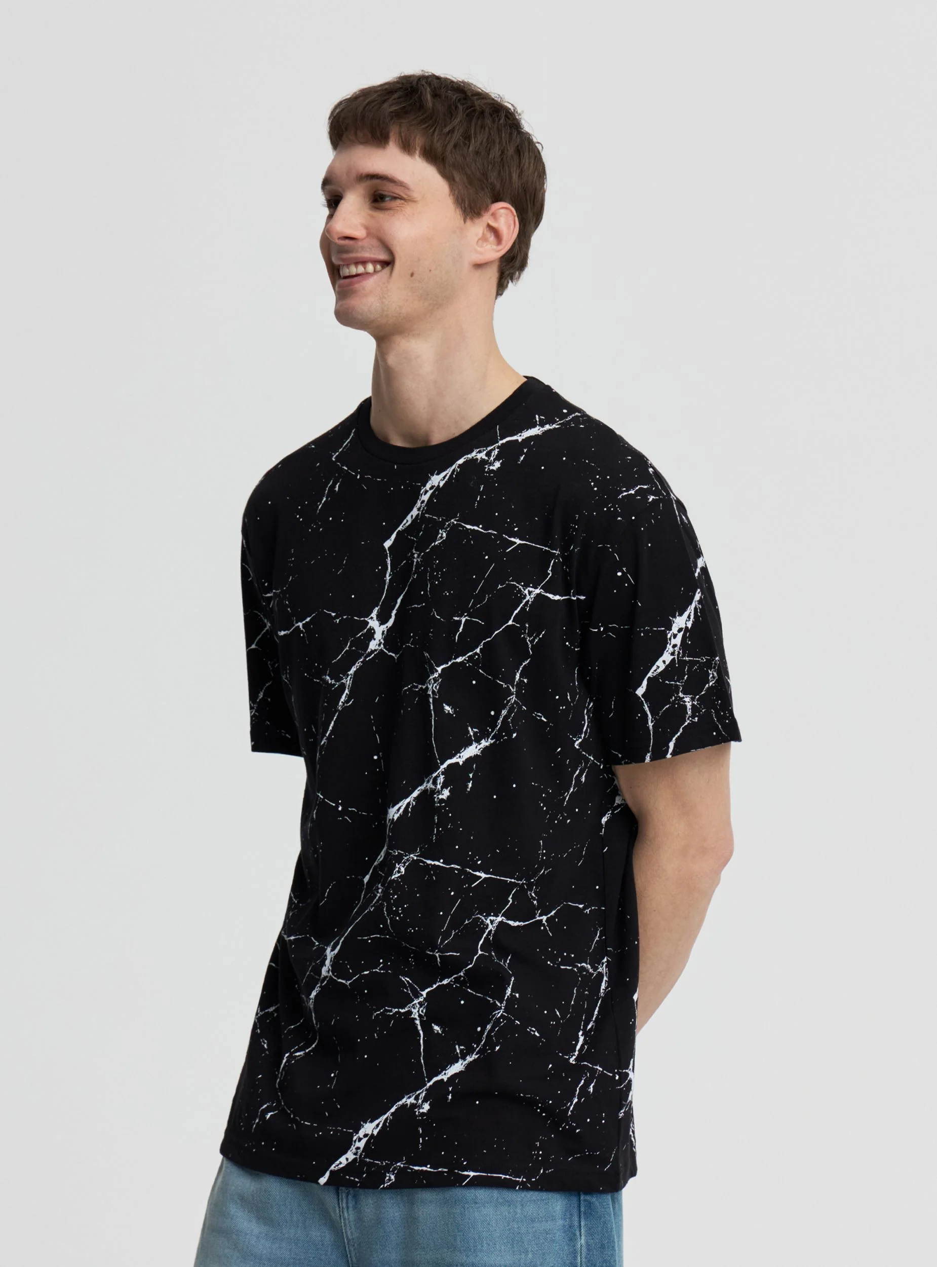T-shirt relaxed fantasia marmo - Image 3