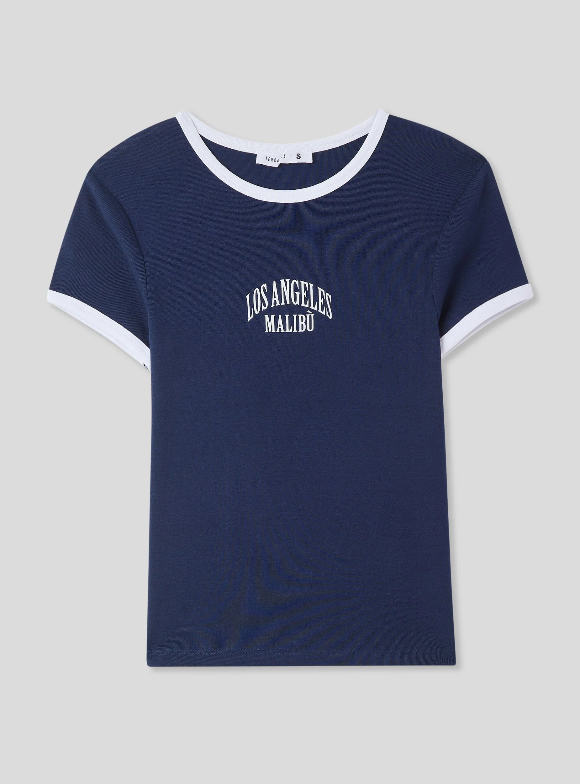 T-shirt ringer tee con stampa college - Image 4
