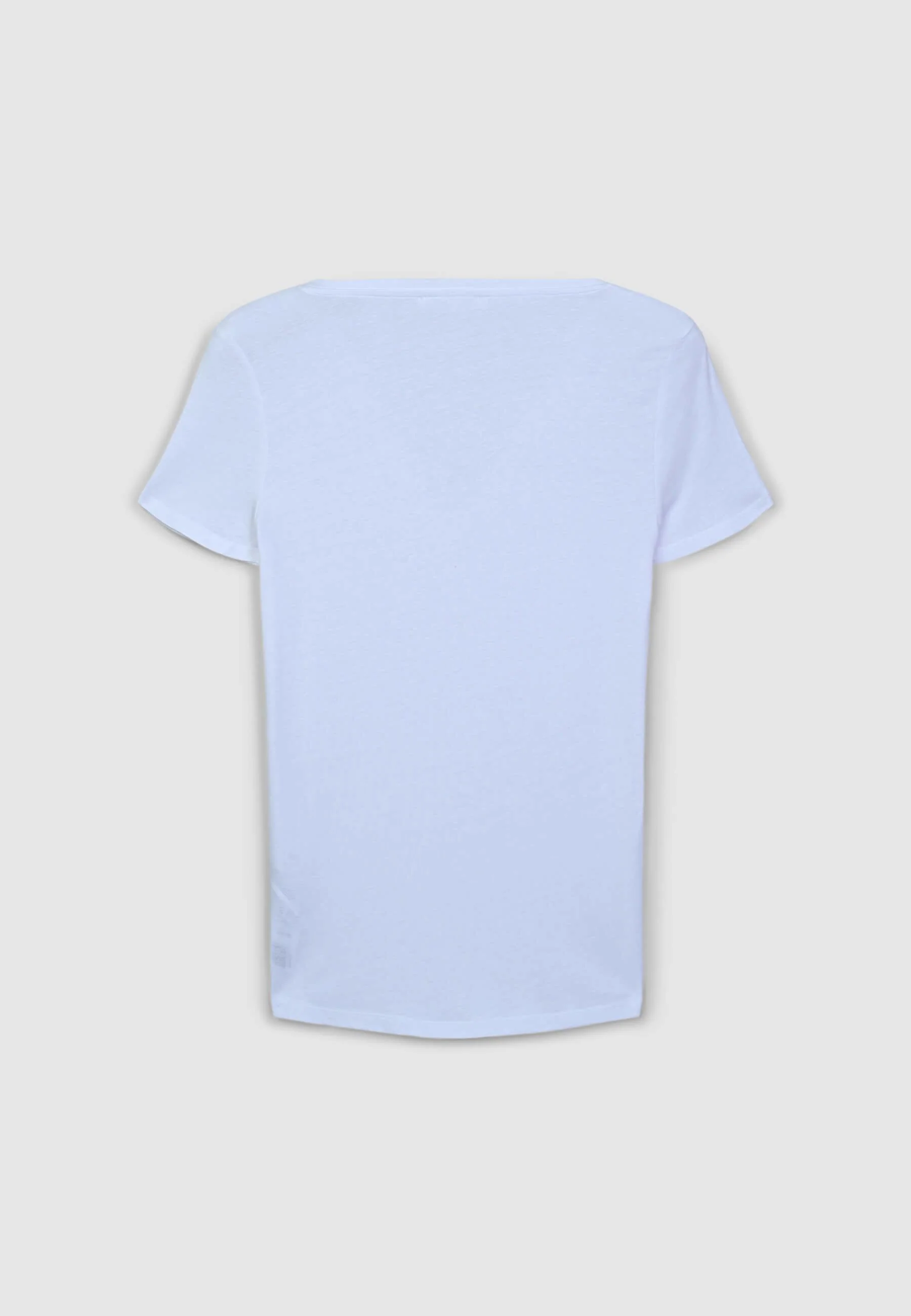 T-shirt scollo a v tinta unita - Image 4