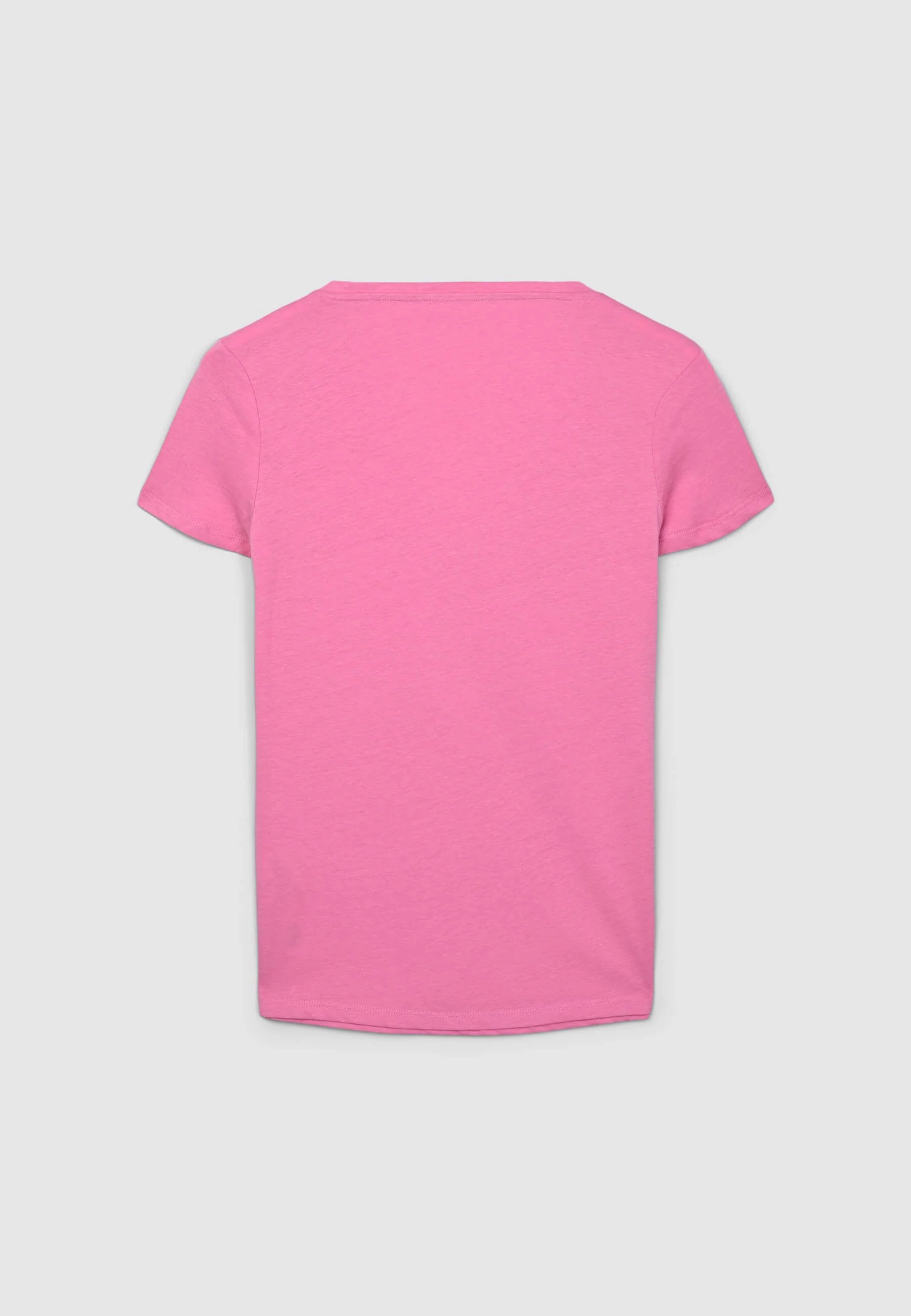 T-shirt scollo a v tinta unita - Image 5
