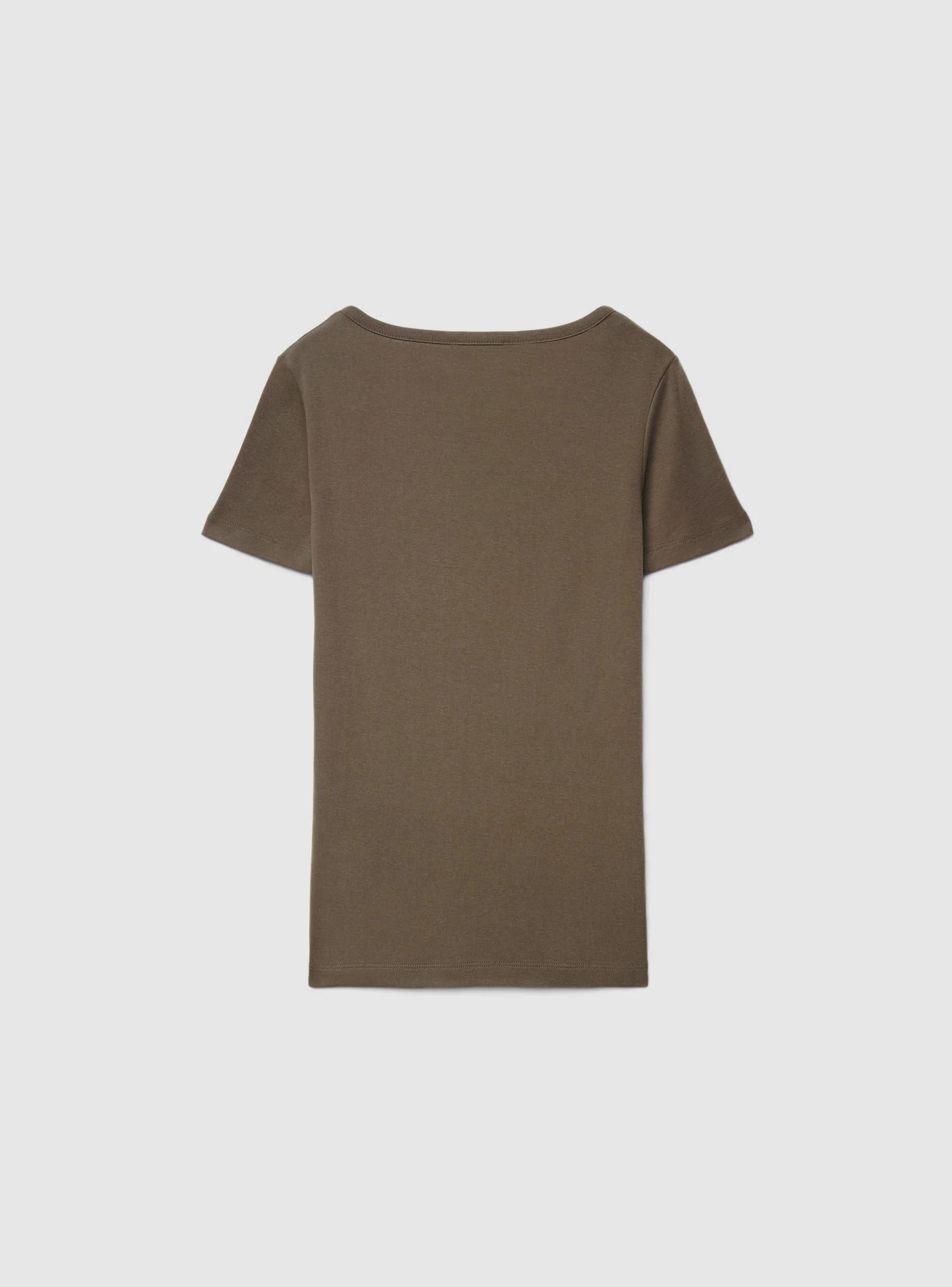 T-shirt serafino a tinta unita - Image 5
