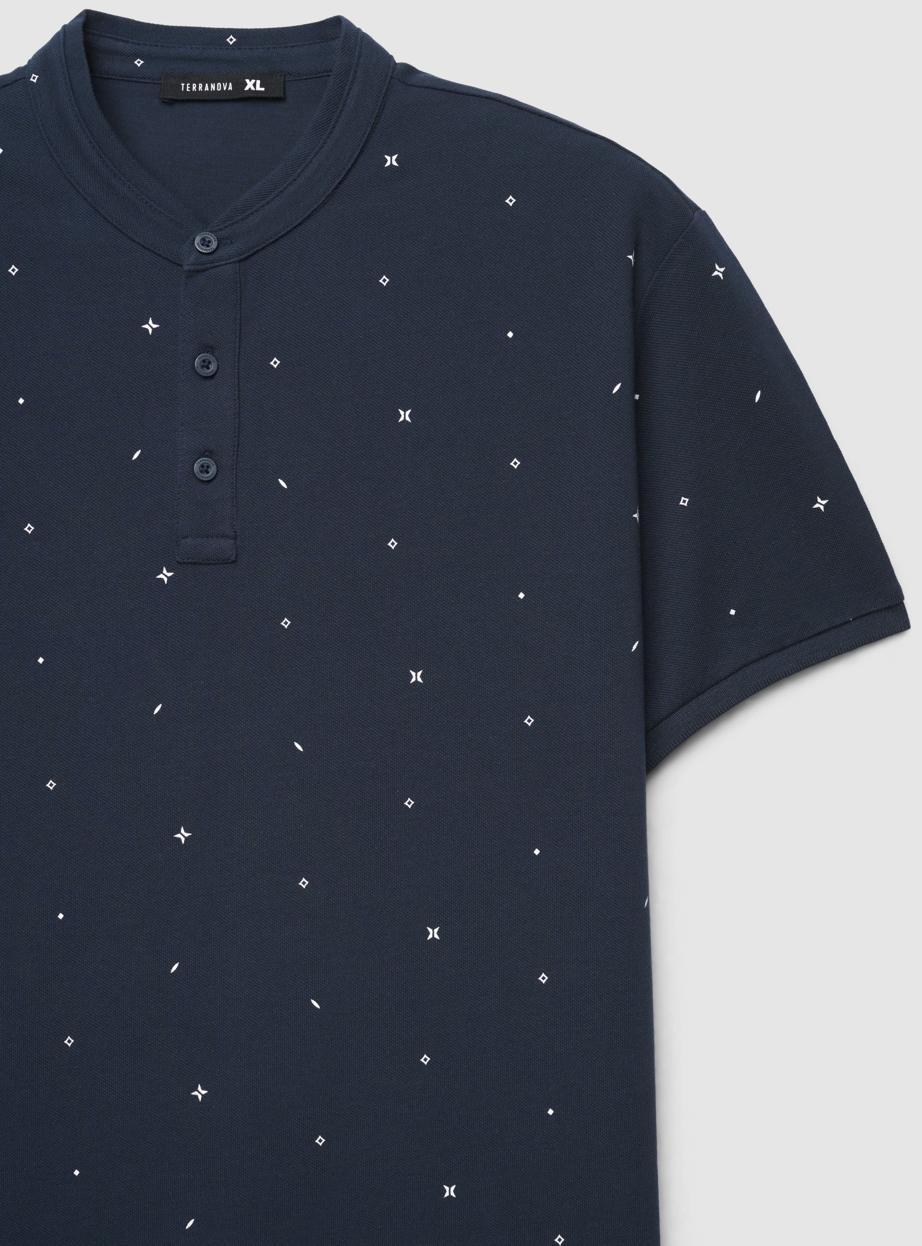 T-shirt serafino con microfantasia - Image 6