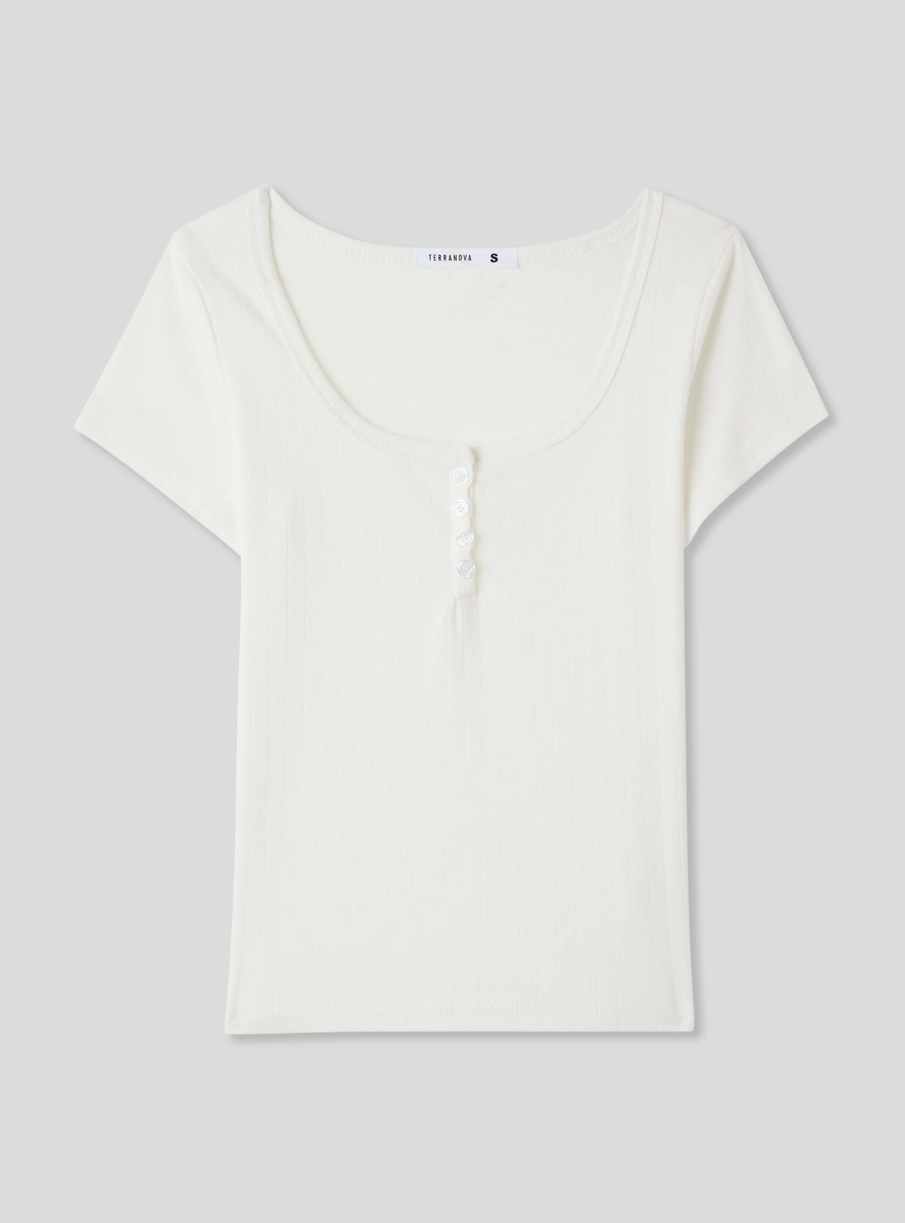 T-shirt serafino crop